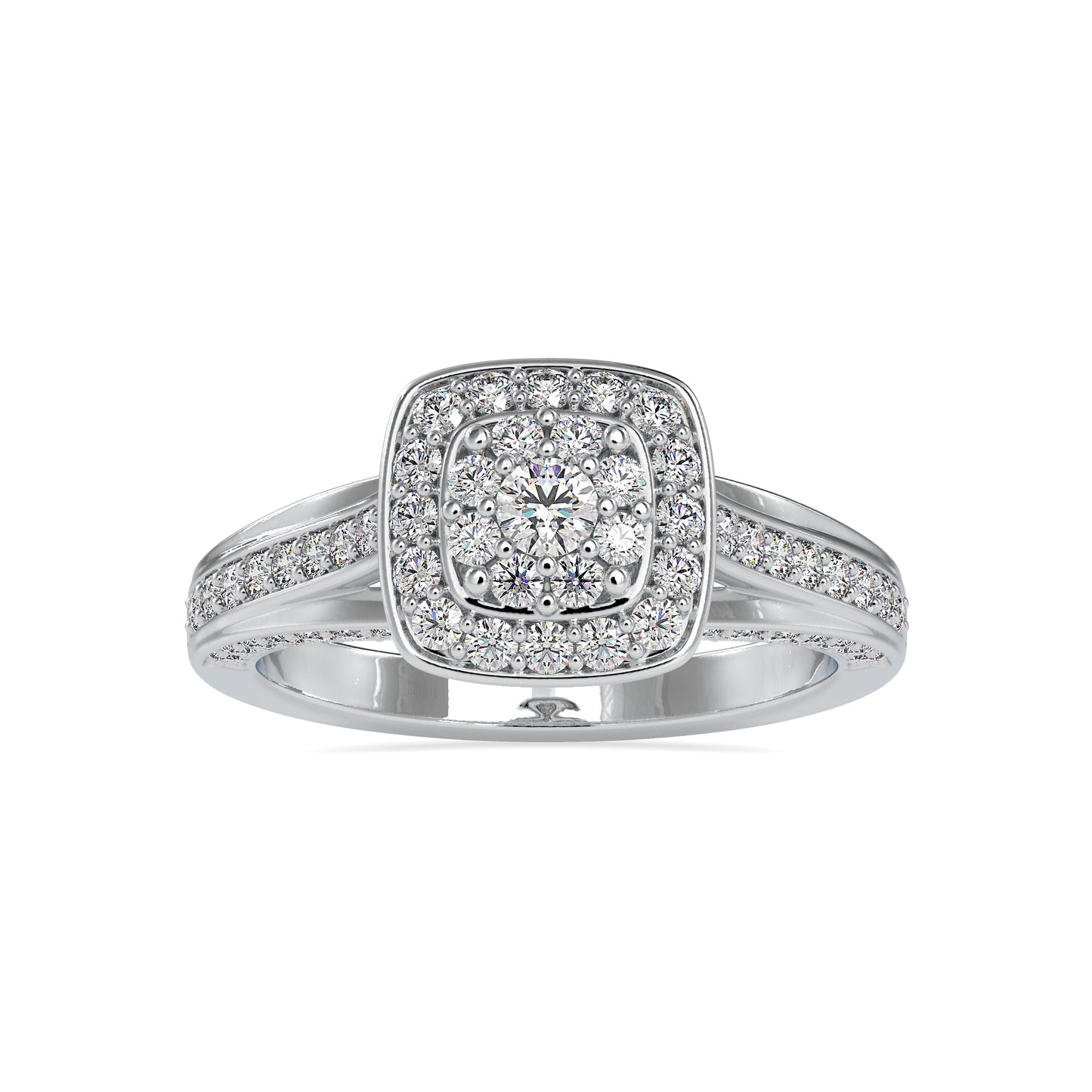 1.40 CTTW  LABGROWN Diamond , VVS Clarity , E-F Color , 925 Silver Diamond Ring with IGI Certification