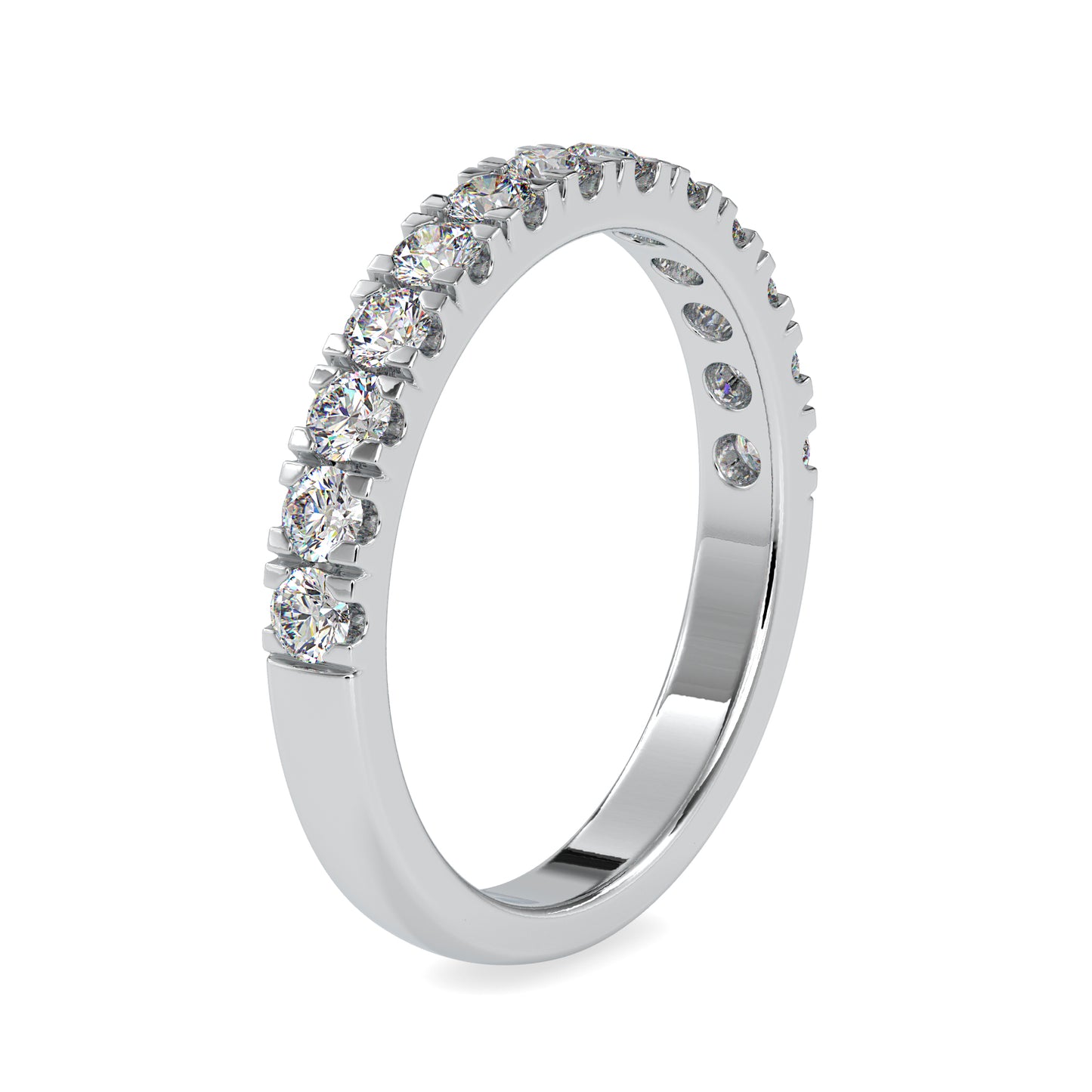 0.67 CTTW  LABGROWN Diamond , VVS Clarity , E-F Color , 925 Silver Diamond Ring with IGI Certification