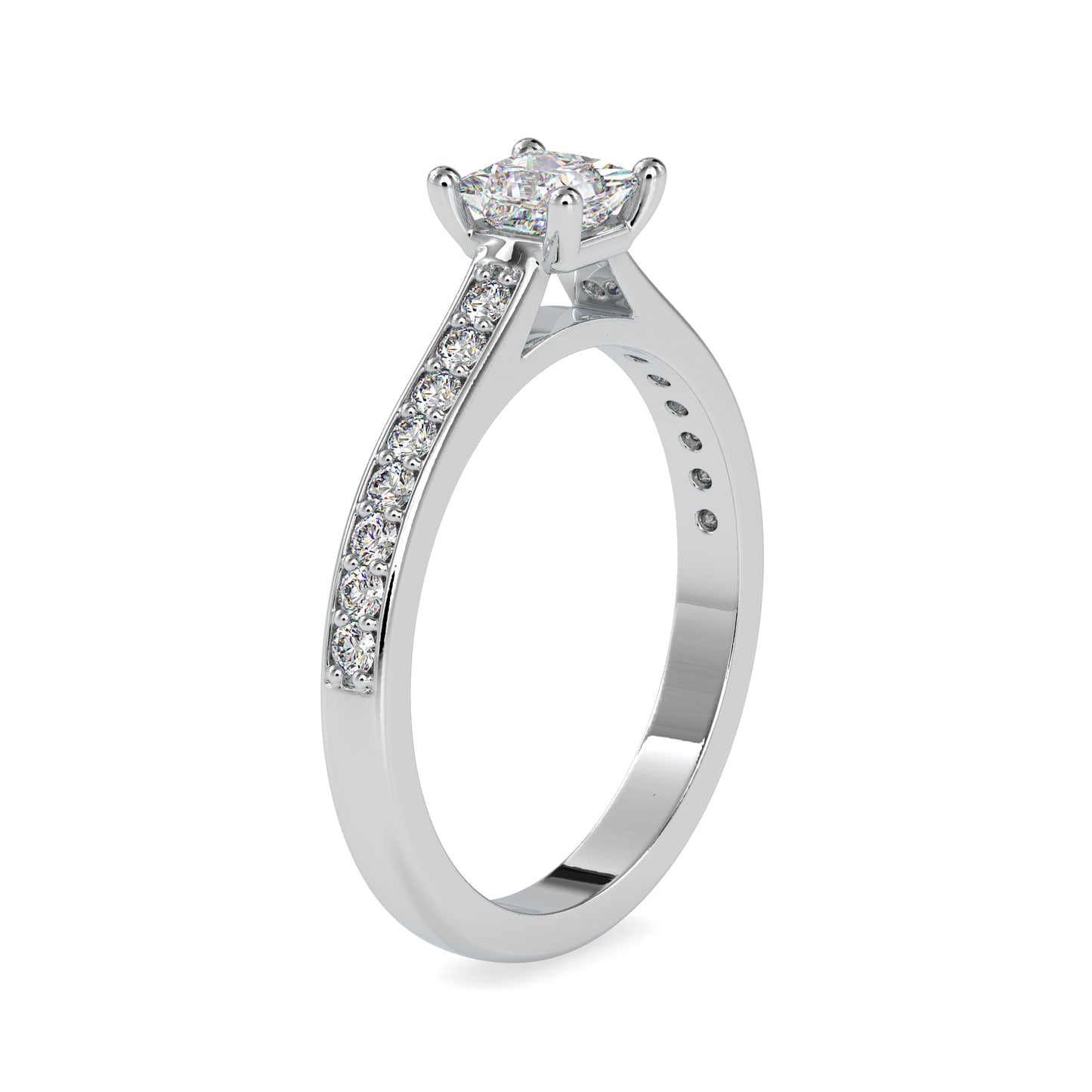 0.75 CTTW  LABGROWN Diamond , VVS Clarity , E-F Color , 925 Silver Diamond Ring with IGI Certification