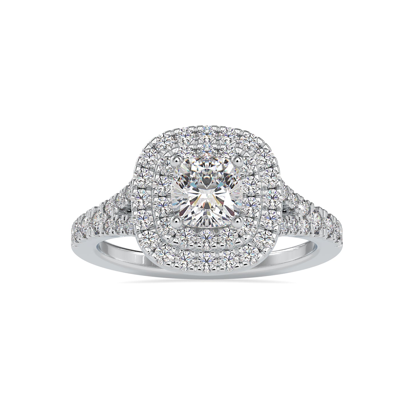 1.54 CTTW  LABGROWN Diamond , VVS Clarity , E-F Color , 925 Silver Diamond Ring with IGI Certification