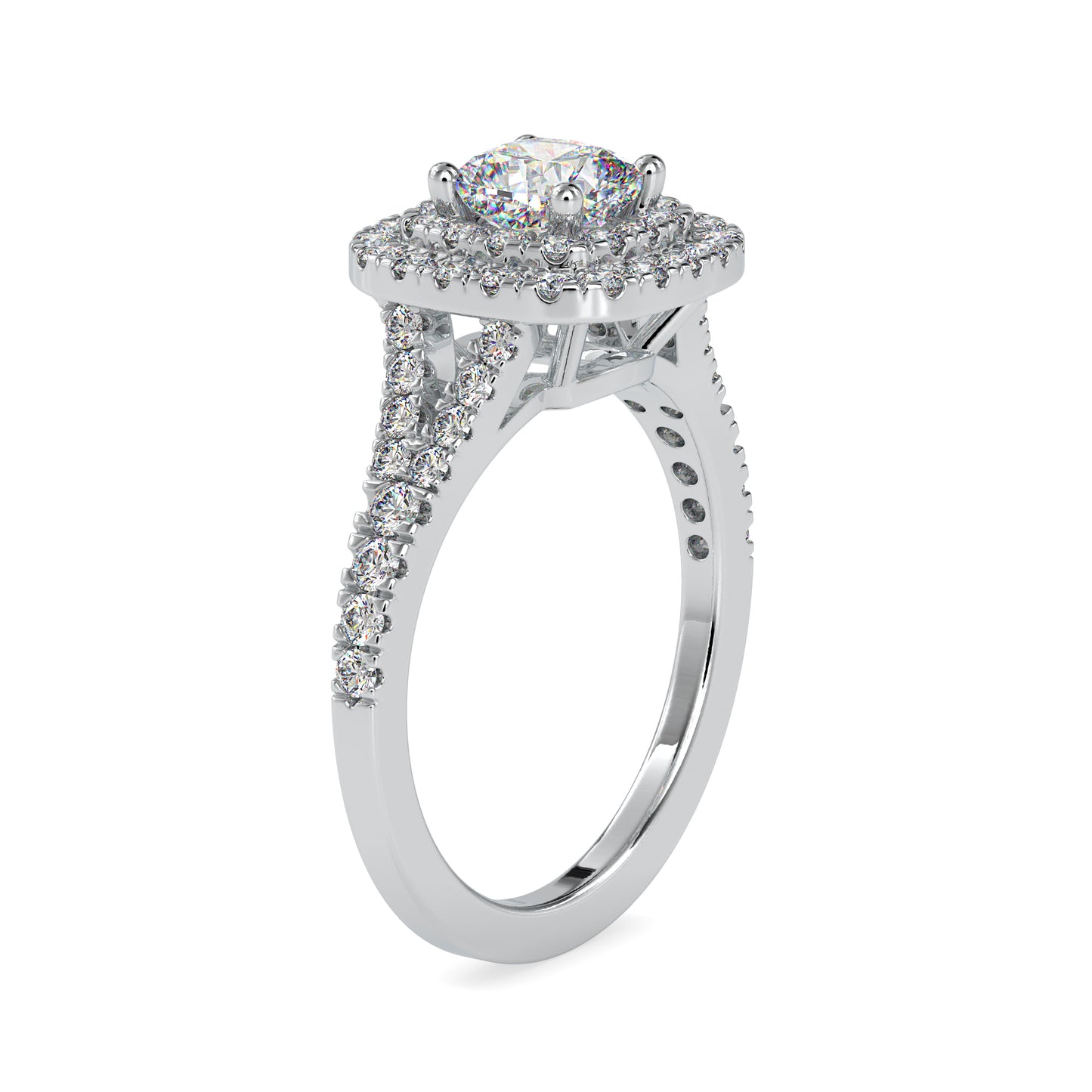 1.54 CTTW  LABGROWN Diamond , VVS Clarity , E-F Color , 925 Silver Diamond Ring with IGI Certification