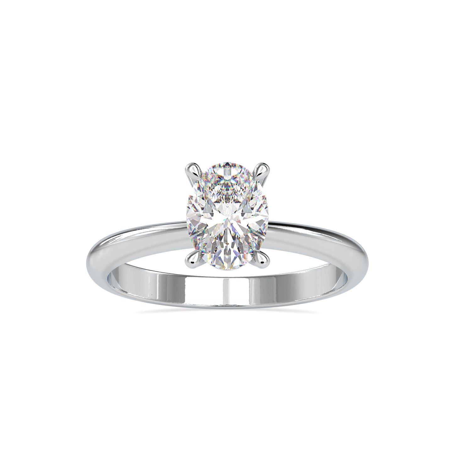 1.01 CTTW  LABGROWN Diamond , VVS Clarity , E-F Color , 925 Silver Diamond Ring with IGI Certification