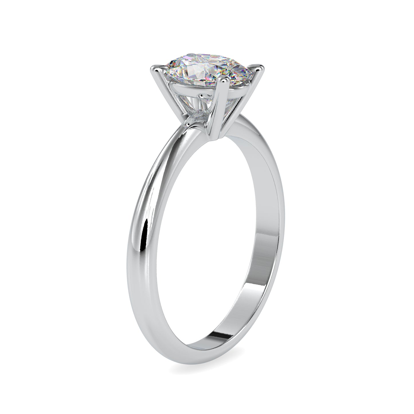 1.01 CTTW  LABGROWN Diamond , VVS Clarity , E-F Color , 925 Silver Diamond Ring with IGI Certification