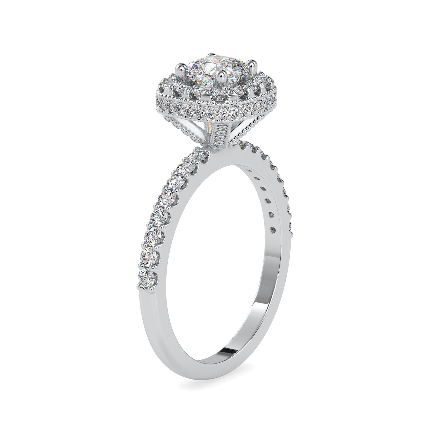 1.25 CTTW  LABGROWN Diamond , VVS Clarity , E-F Color , 925 Silver Diamond Ring with IGI Certification