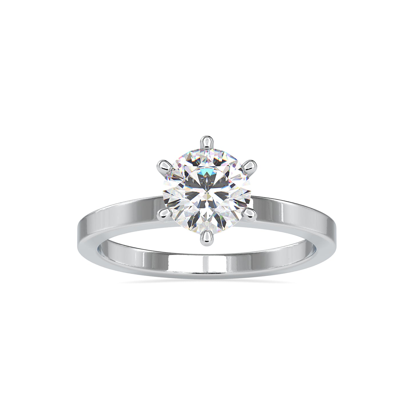 1.11 CTTW  LABGROWN Diamond , VVS Clarity , E-F Color , 925 Silver Diamond Ring with IGI Certification