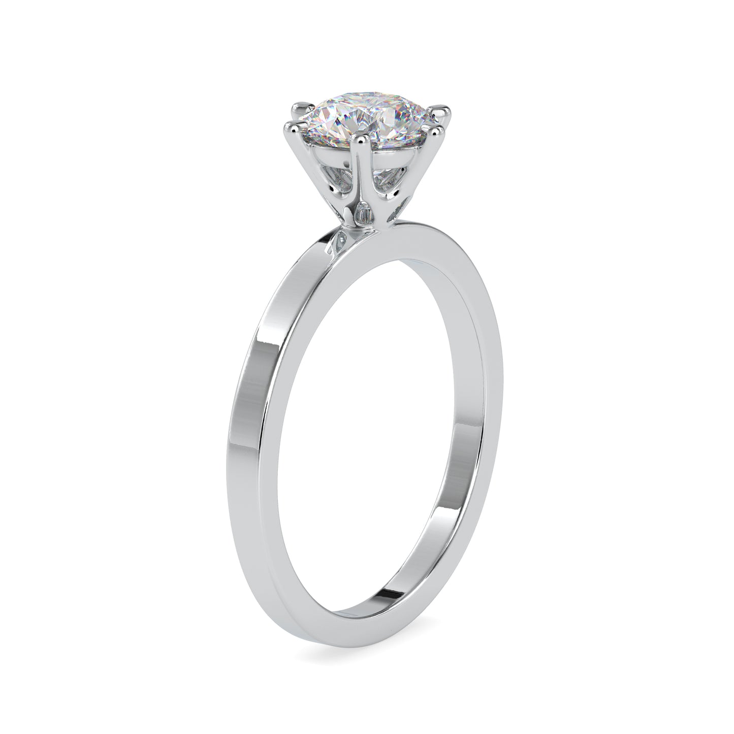 1.11 CTTW  LABGROWN Diamond , VVS Clarity , E-F Color , 925 Silver Diamond Ring with IGI Certification