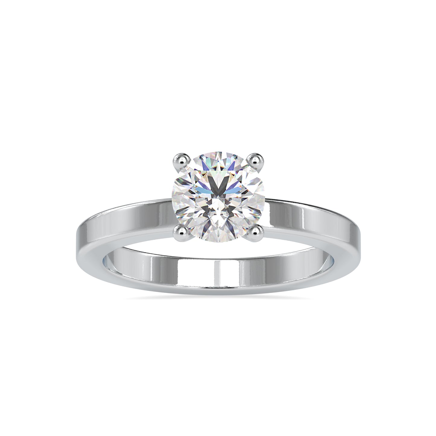 1.15 CTTW  LABGROWN Diamond , VVS Clarity , E-F Color , 925 Silver Diamond Ring with IGI Certification