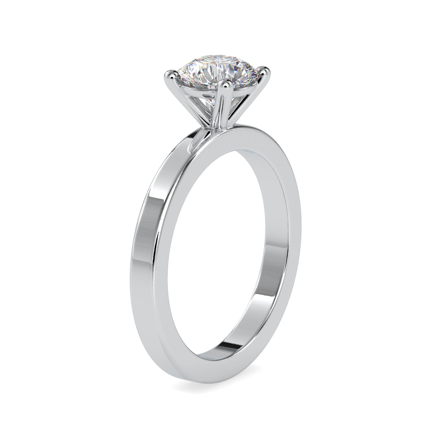 1.15 CTTW  LABGROWN Diamond , VVS Clarity , E-F Color , 925 Silver Diamond Ring with IGI Certification