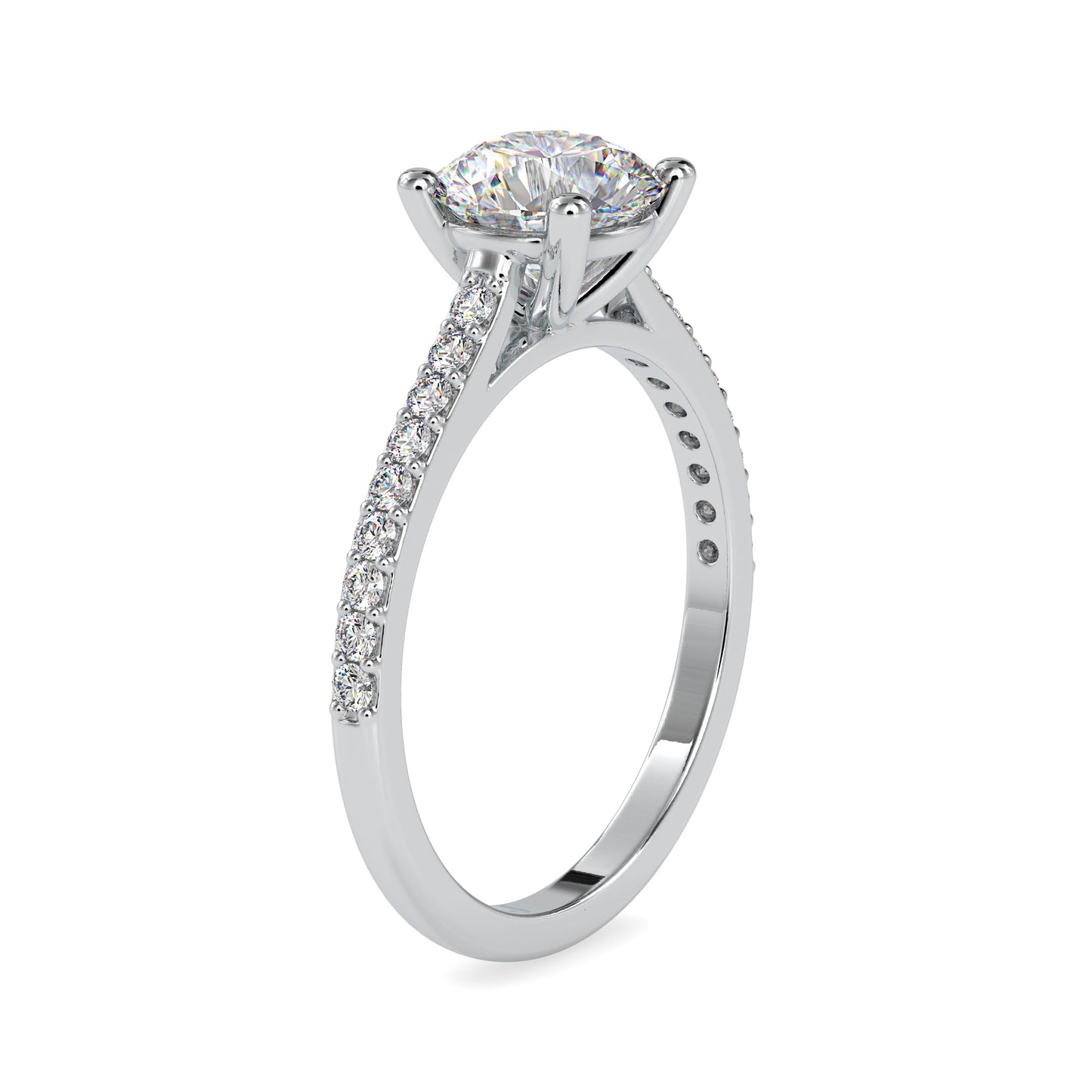 1.58 CTTW  LABGROWN Diamond , VVS Clarity , E-F Color , 925 Silver Diamond Ring with IGI Certification