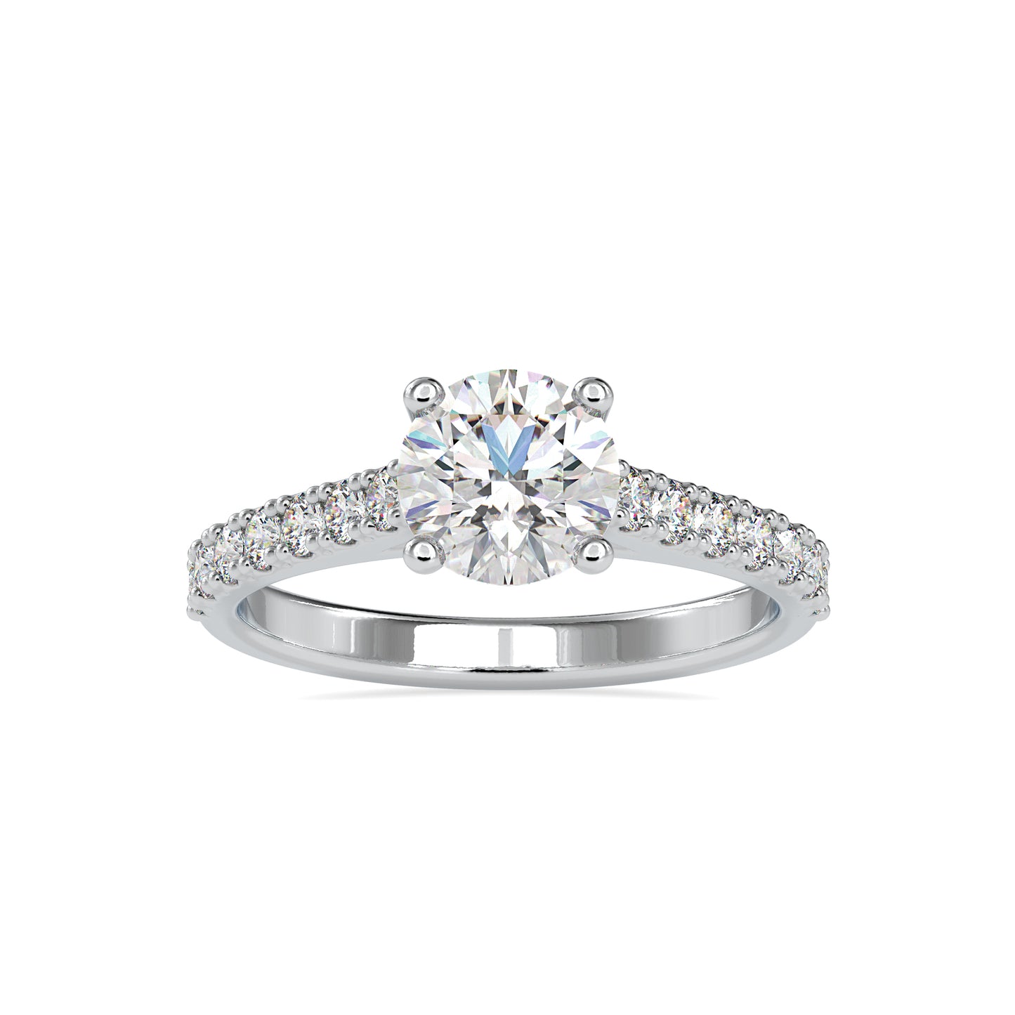 1.59 CTTW  LABGROWN Diamond , VVS Clarity , E-F Color , 925 Silver Diamond Ring with IGI Certification