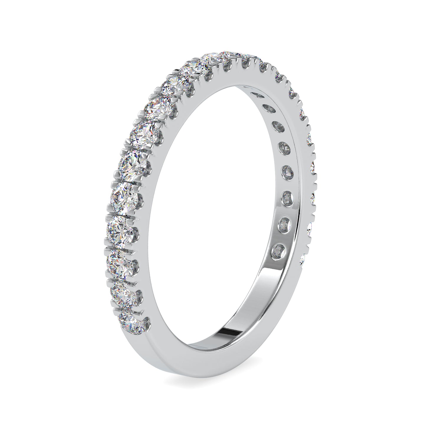 0.63 CTTW  LABGROWN Diamond , VVS Clarity , E-F Color , 925 Silver Diamond Ring with IGI Certification