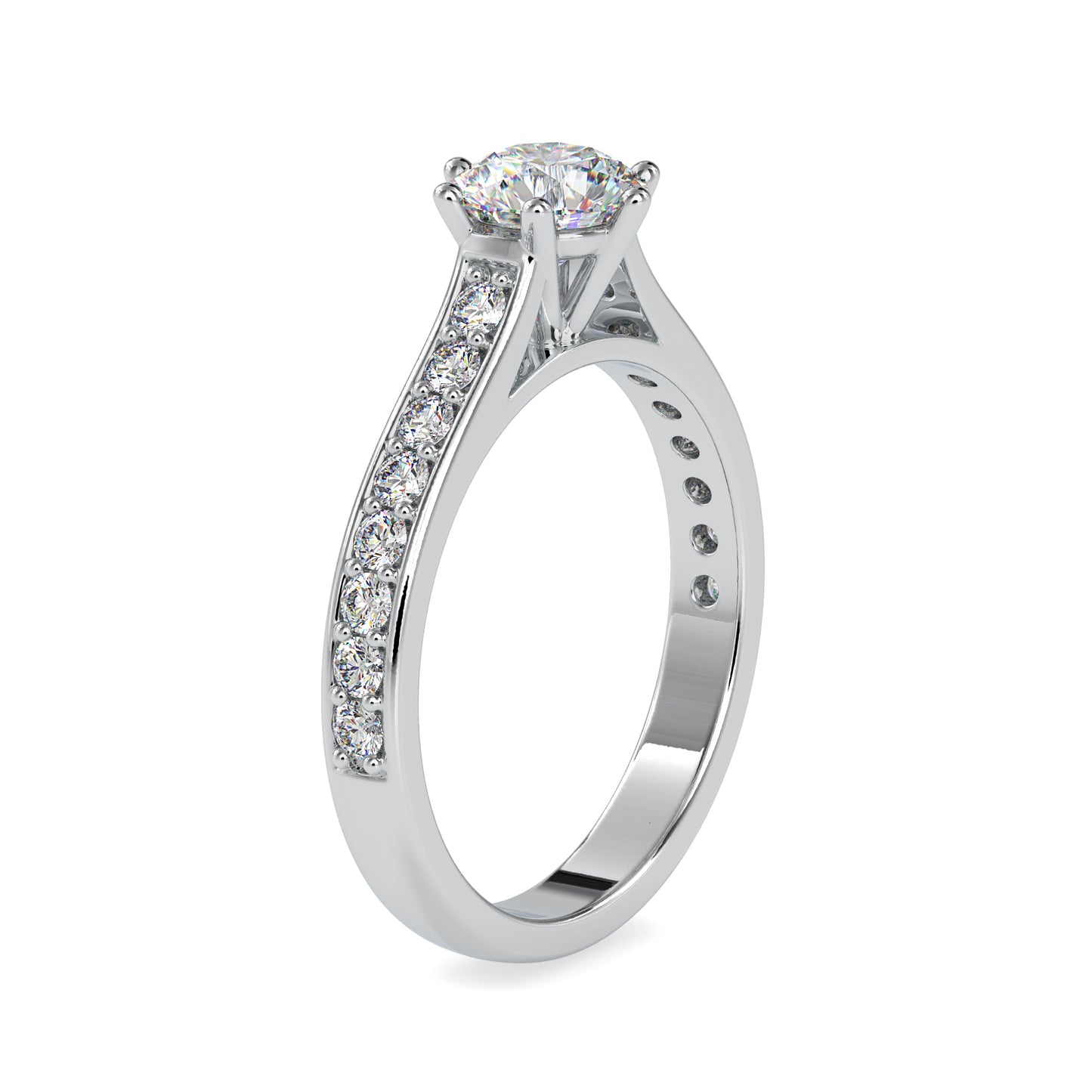 1.26 CTTW  LABGROWN Diamond , VVS Clarity , E-F Color , 925 Silver Diamond Ring with IGI Certification