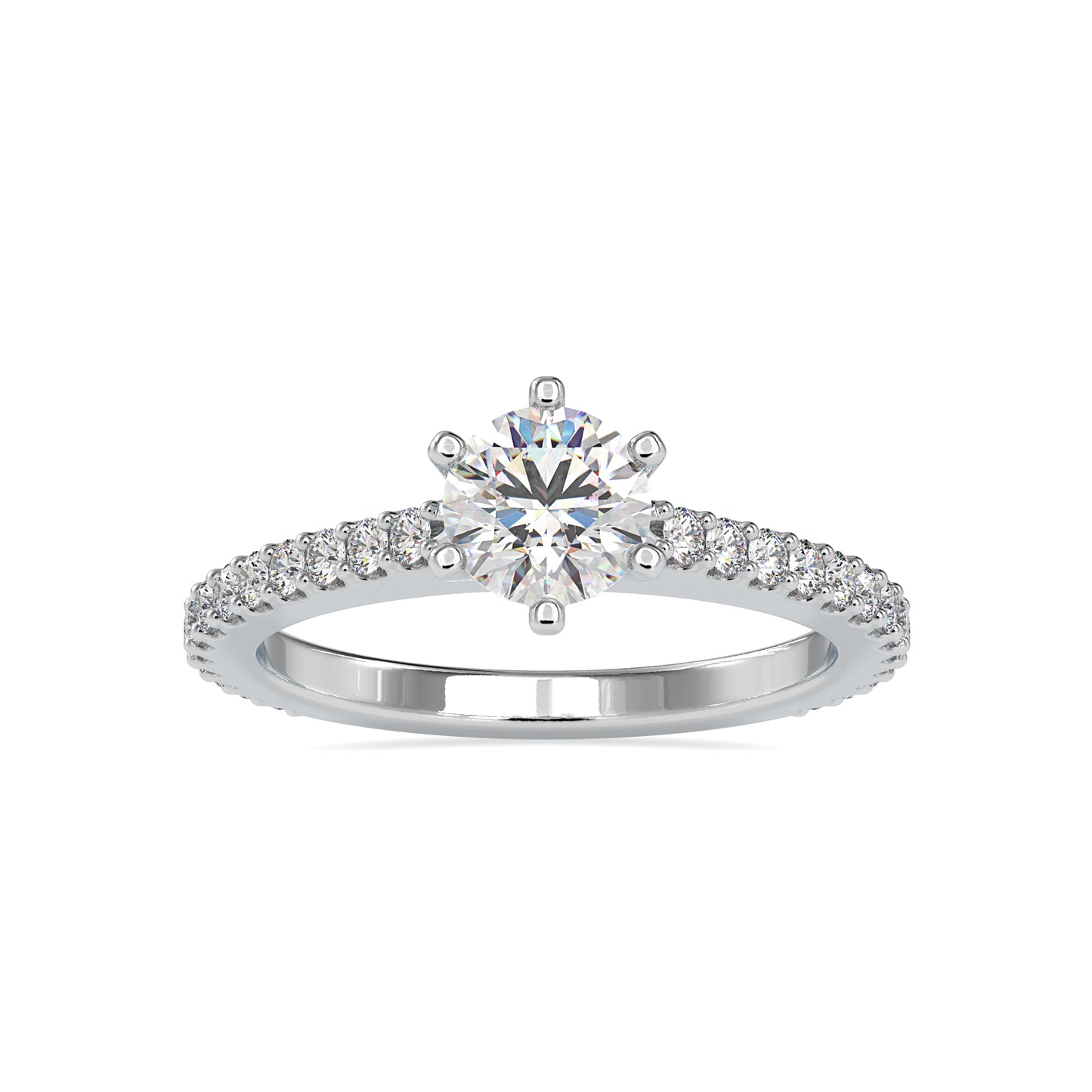 1.2 CTTW  LABGROWN Diamond , VVS Clarity , E-F Color , 925 Silver Diamond Ring with IGI Certification