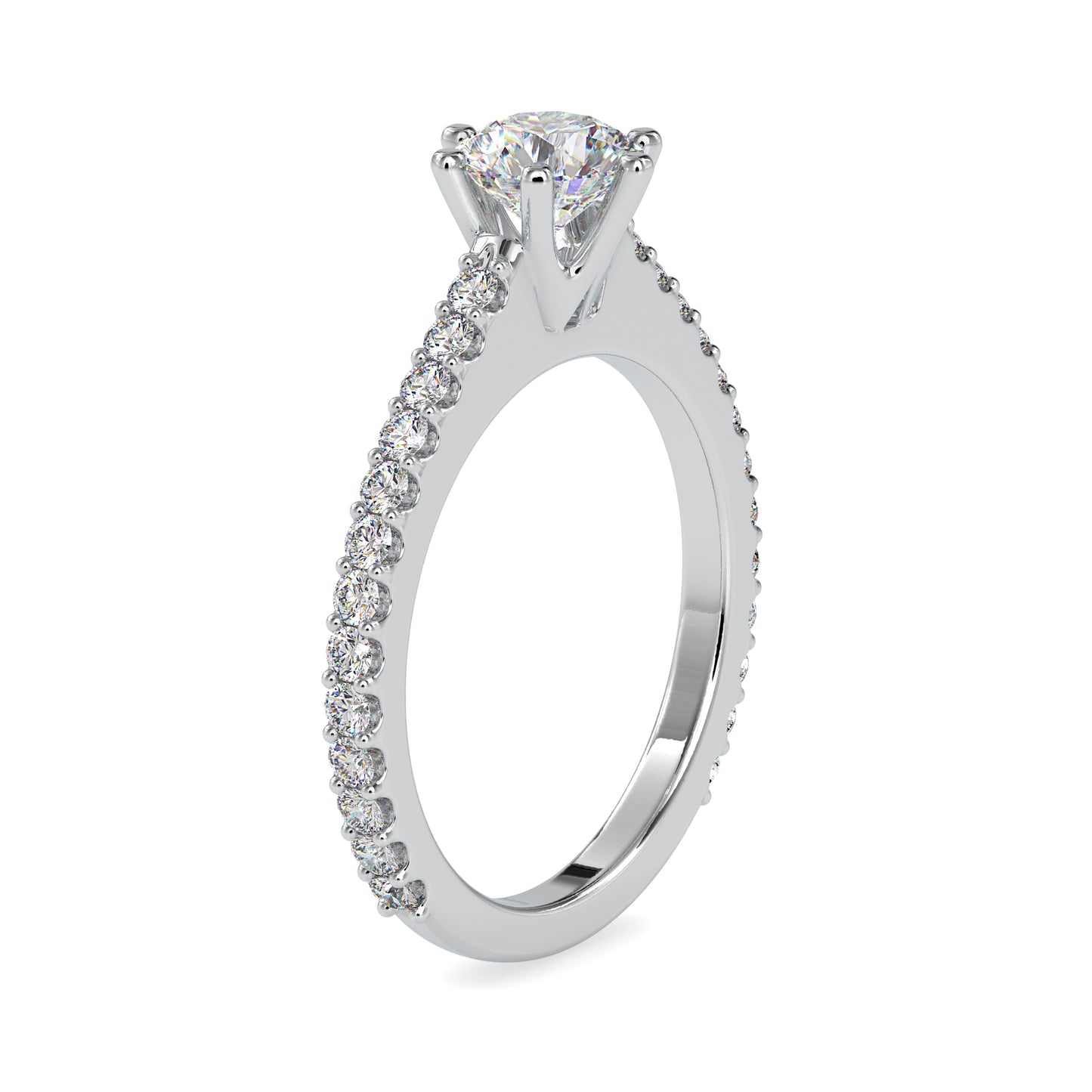 1.2 CTTW  LABGROWN Diamond , VVS Clarity , E-F Color , 925 Silver Diamond Ring with IGI Certification