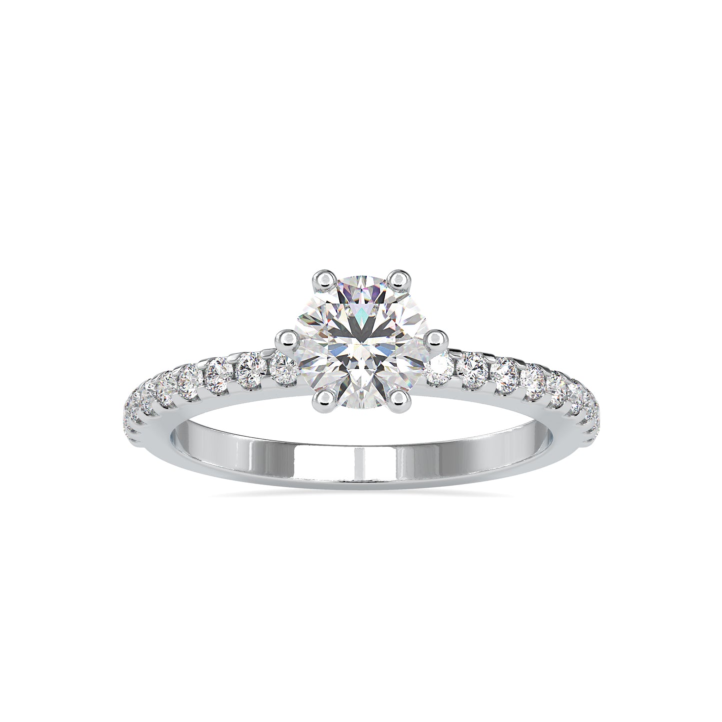 1.11 CTTW  LABGROWN Diamond , VVS Clarity , E-F Color , 925 Silver Diamond Ring with IGI Certification