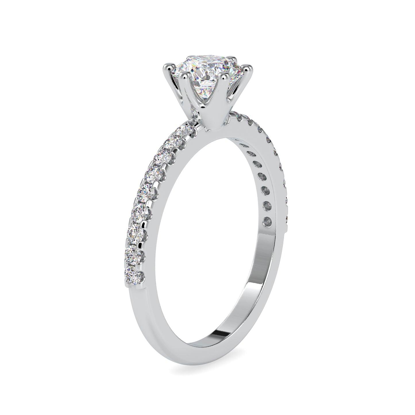 1.11 CTTW  LABGROWN Diamond , VVS Clarity , E-F Color , 925 Silver Diamond Ring with IGI Certification