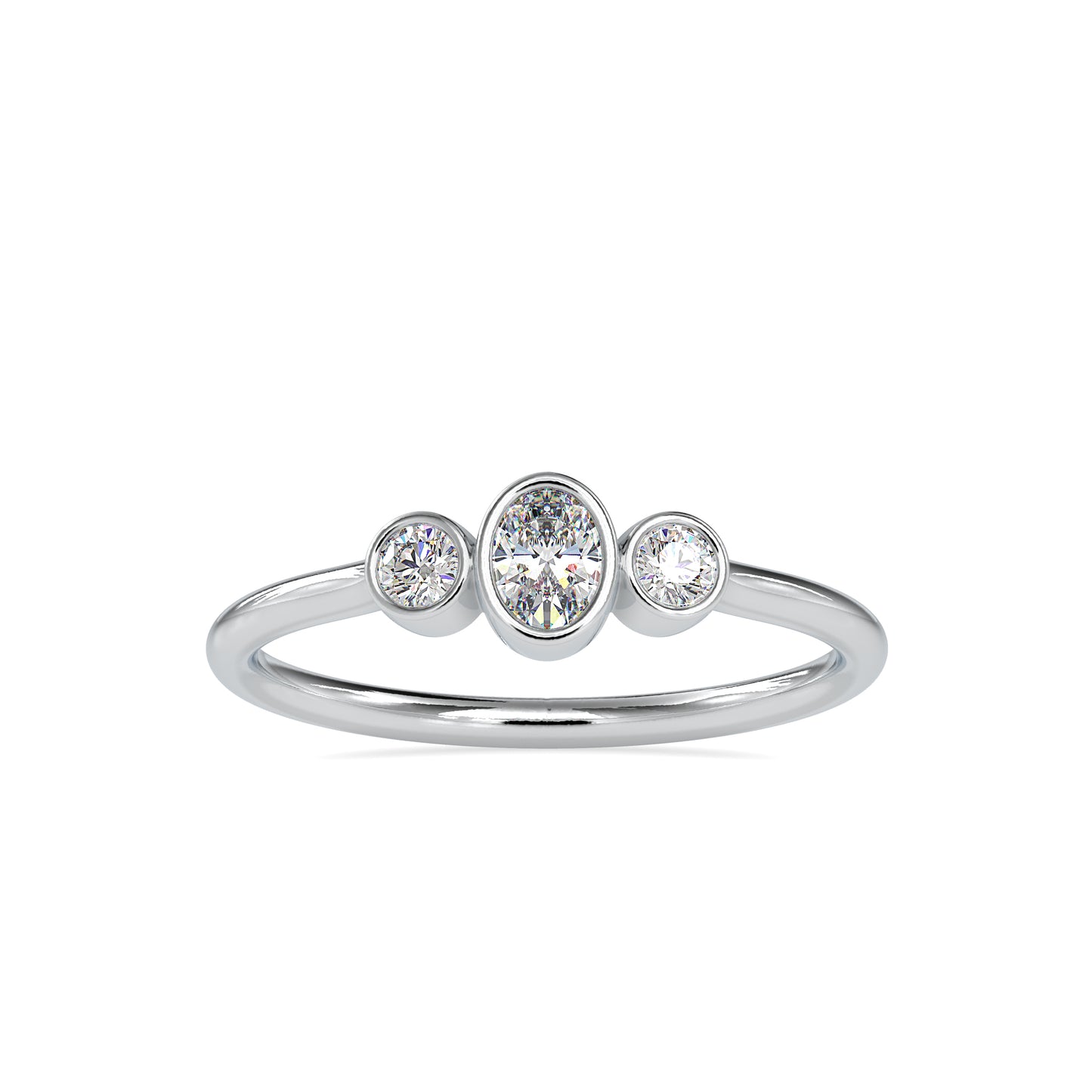 0.25 CTTW LABGROWN Diamond , VVS Clarity , E-F Color , 925 Silver Diamond Ring with IGI Certification