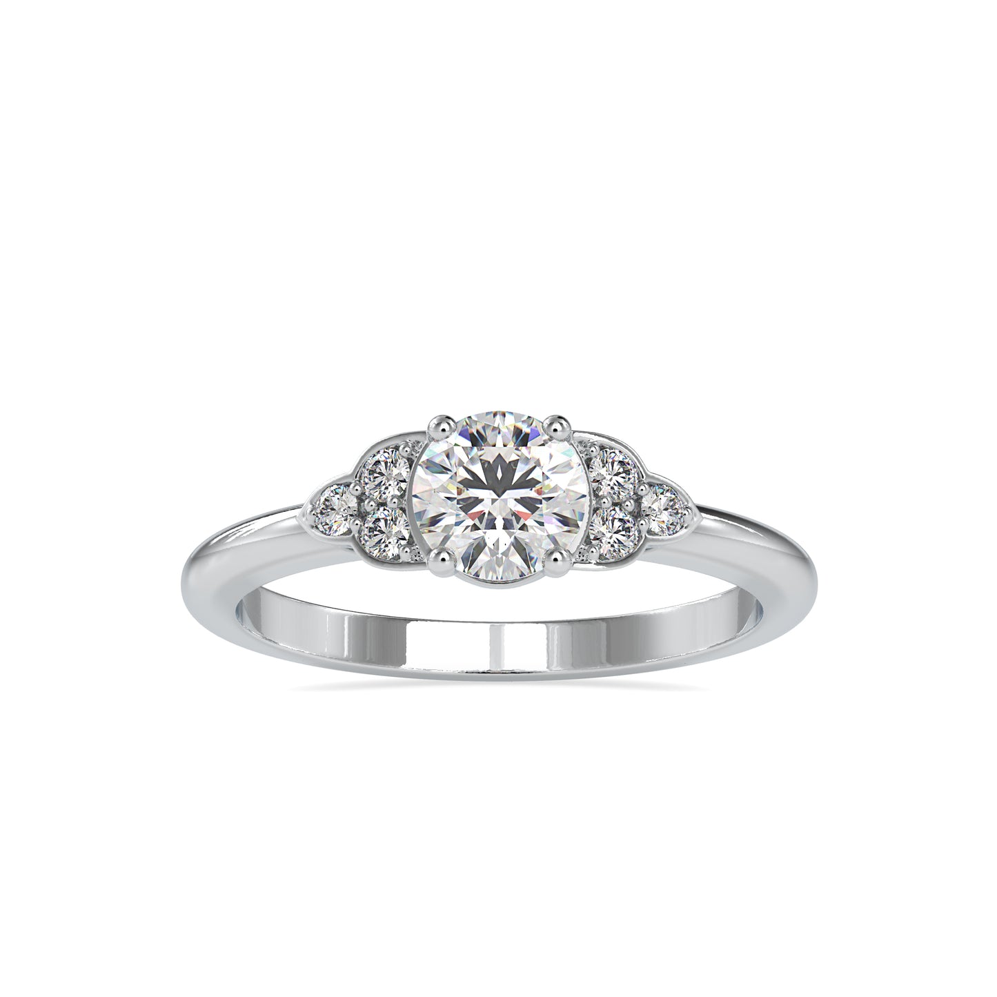 0.62 CTTW  LABGROWN Diamond , VVS Clarity , E-F Color , 925 Silver Diamond Ring with IGI Certification