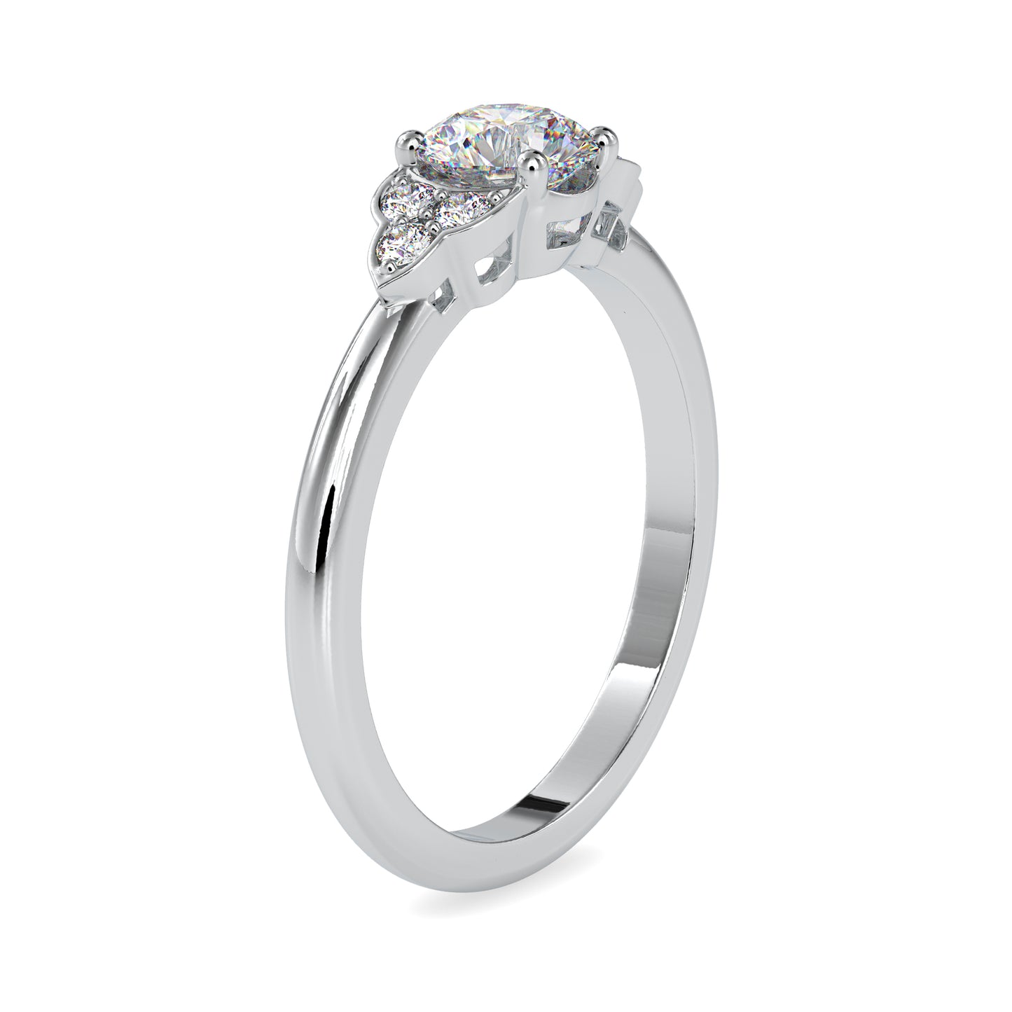 0.62 CTTW  LABGROWN Diamond , VVS Clarity , E-F Color , 925 Silver Diamond Ring with IGI Certification