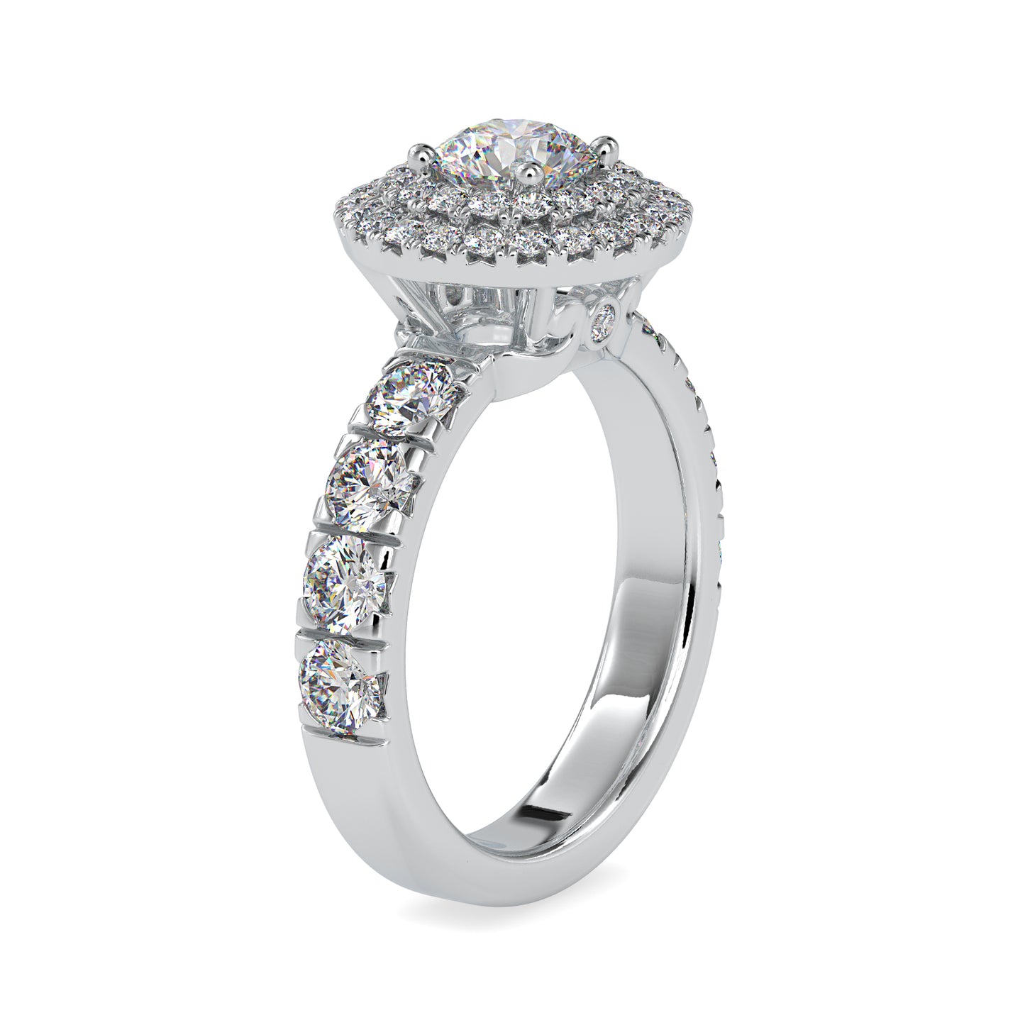 2.356 CTTW  LABGROWN Diamond , VVS Clarity , E-F Color , 925 Silver Diamond Ring with IGI Certification