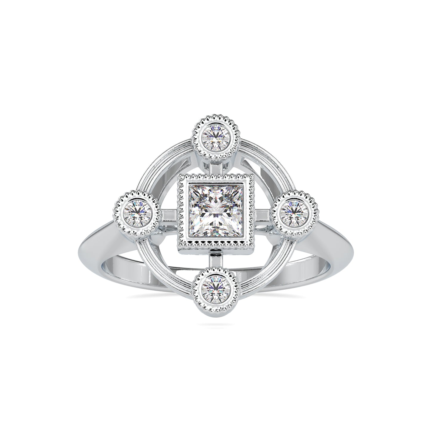 0.6 CTTW  LABGROWN Diamond , VVS Clarity , E-F Color , 925 Silver Diamond Ring with IGI Certification