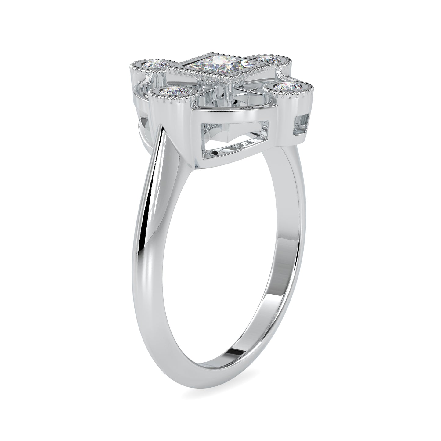 0.6 CTTW  LABGROWN Diamond , VVS Clarity , E-F Color , 925 Silver Diamond Ring with IGI Certification