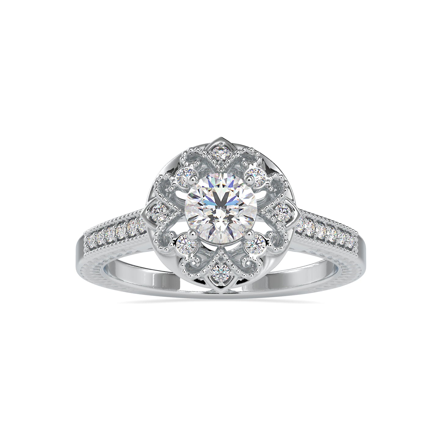 0.694 CTTW  LABGROWN Diamond , VVS Clarity , E-F Color , 925 Silver Diamond Ring with IGI Certification