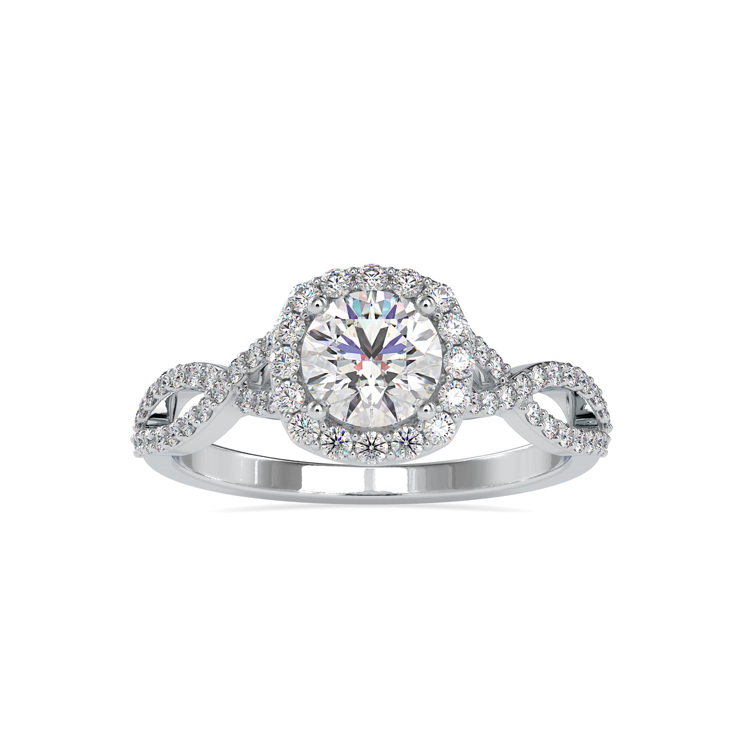 1.18 CTTW  LABGROWN Diamond , VVS Clarity , E-F Color , 925 Silver Diamond Ring with IGI Certification