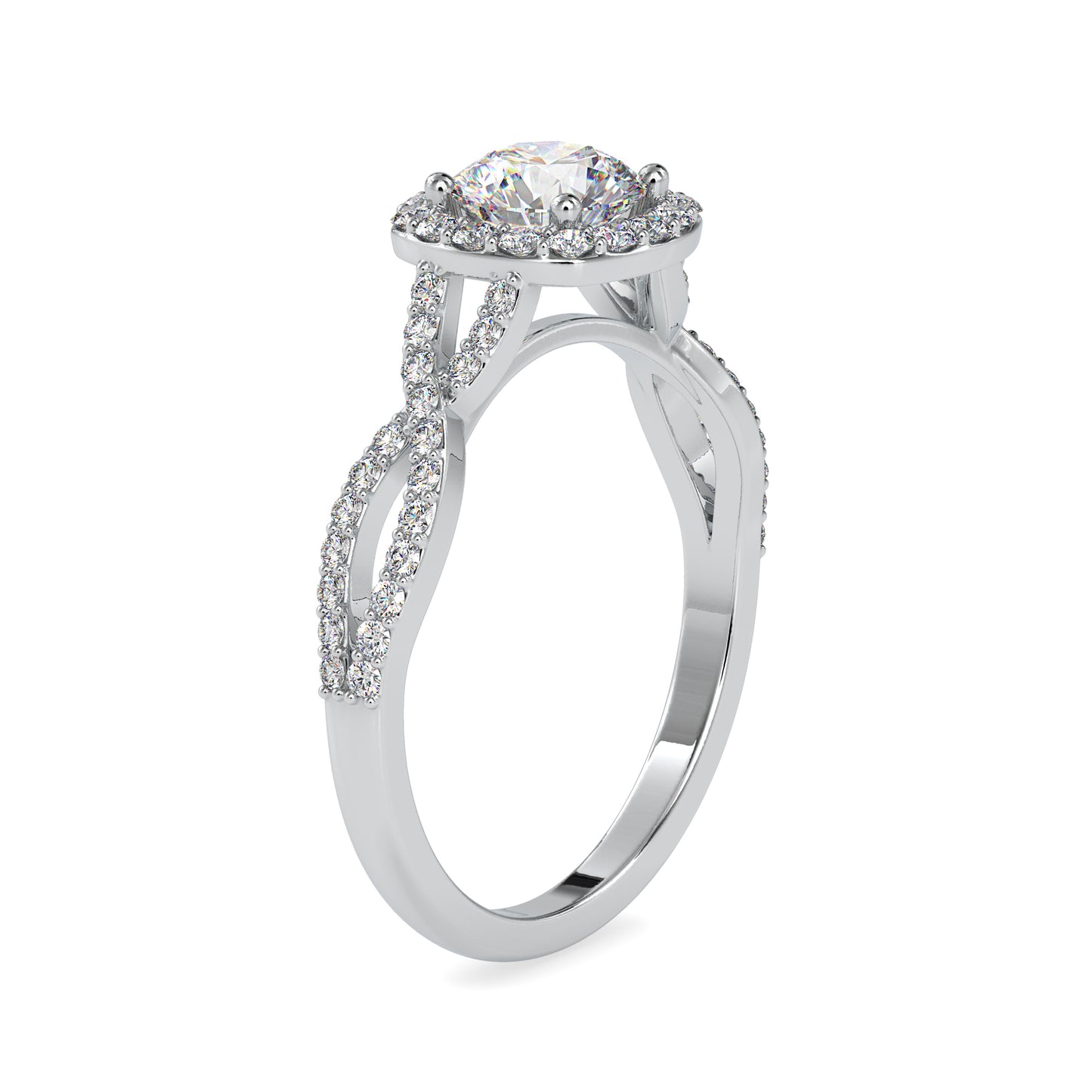 1.18 CTTW  LABGROWN Diamond , VVS Clarity , E-F Color , 925 Silver Diamond Ring with IGI Certification