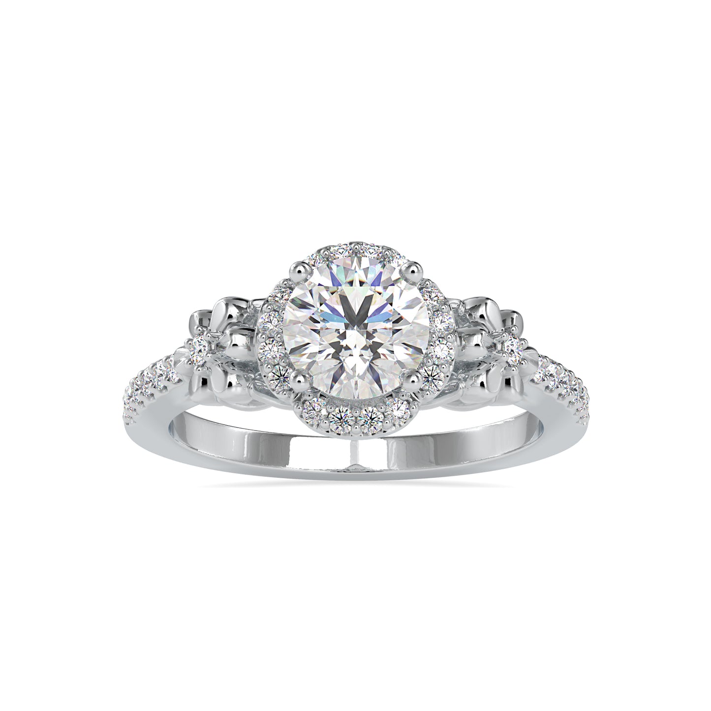 1.37 CTTW  LABGROWN Diamond , VVS Clarity , E-F Color , 925 Silver Diamond Ring with IGI Certification