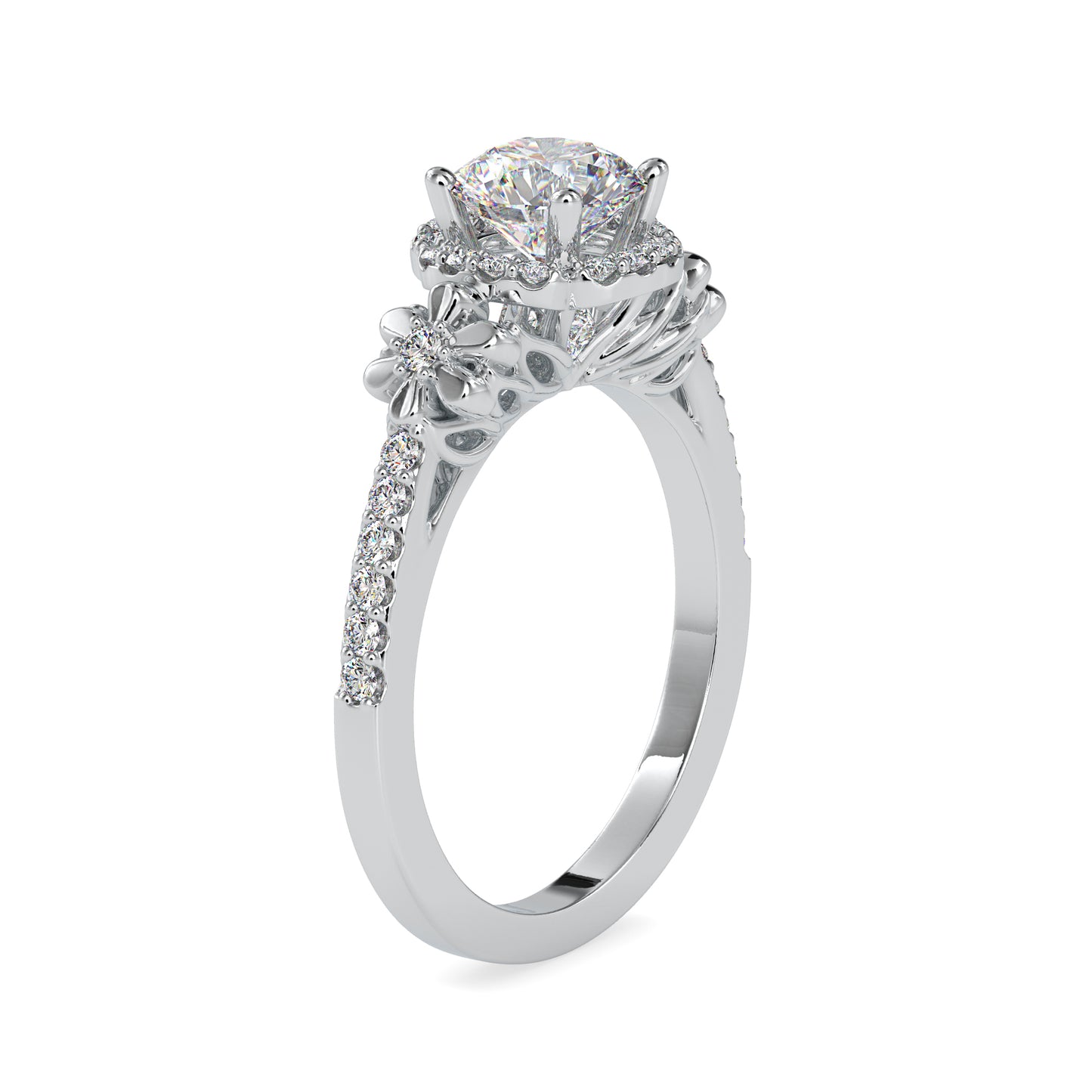 1.37 CTTW  LABGROWN Diamond , VVS Clarity , E-F Color , 925 Silver Diamond Ring with IGI Certification