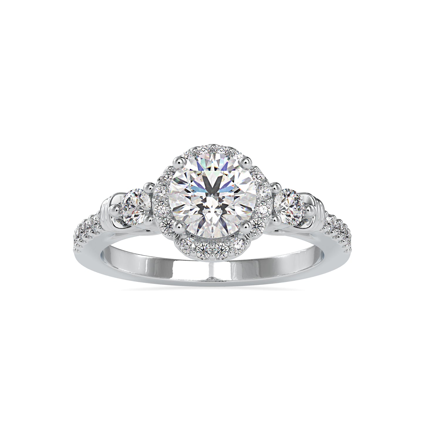 1.512 CTTW  LABGROWN Diamond , VVS Clarity , E-F Color , 925 Silver Diamond Ring with IGI Certification