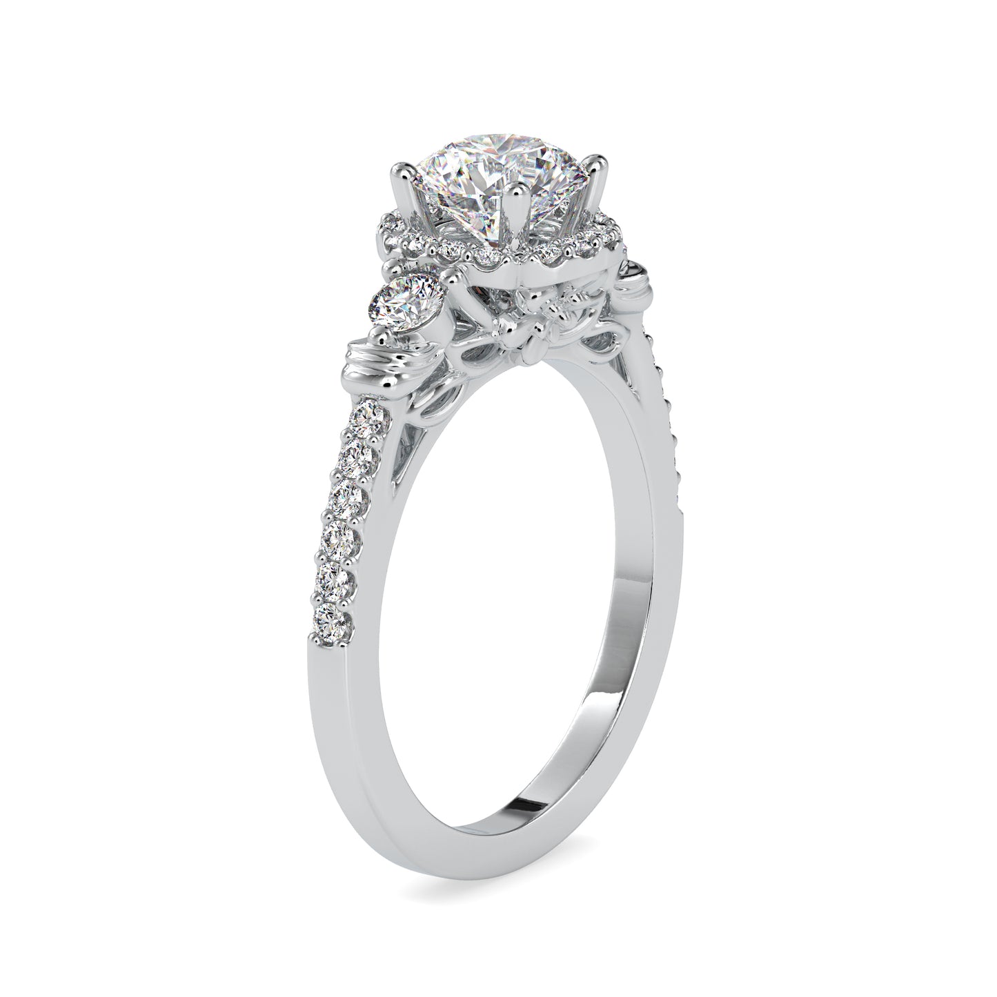 1.512 CTTW  LABGROWN Diamond , VVS Clarity , E-F Color , 925 Silver Diamond Ring with IGI Certification