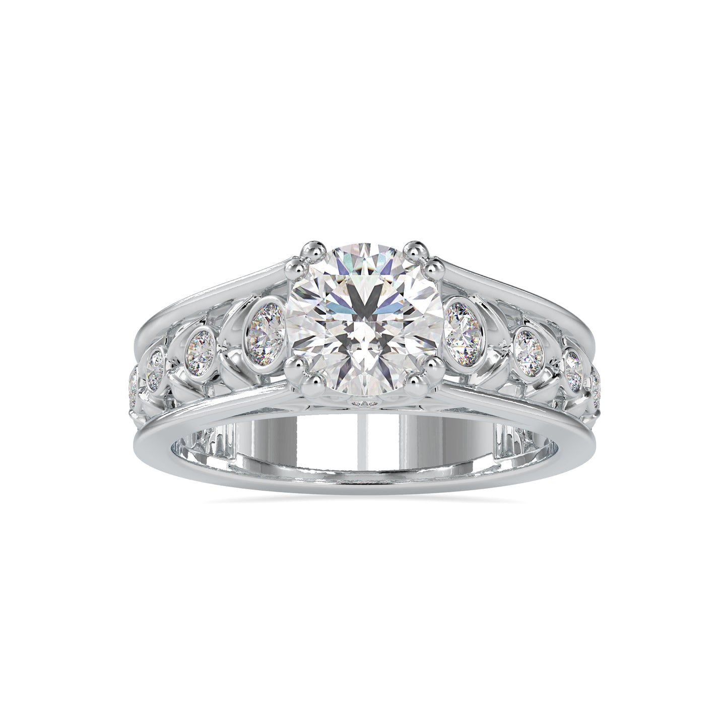 1.42 CTTW  LABGROWN Diamond , VVS Clarity , E-F Color , 925 Silver Diamond Ring with IGI Certification