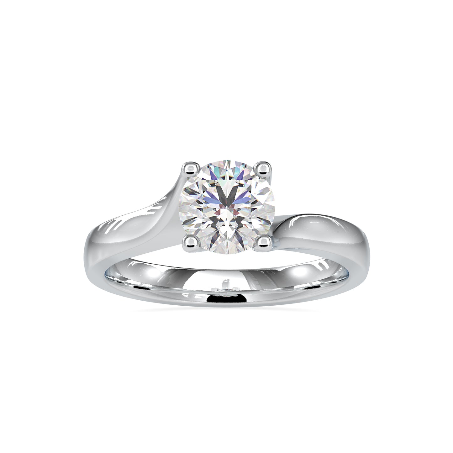 1.13 CTTW  LABGROWN Diamond , VVS Clarity , E-F Color , 925 Silver Diamond Ring with IGI Certification