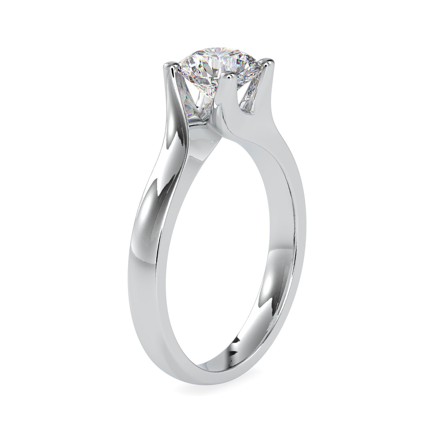 1.13 CTTW  LABGROWN Diamond , VVS Clarity , E-F Color , 925 Silver Diamond Ring with IGI Certification