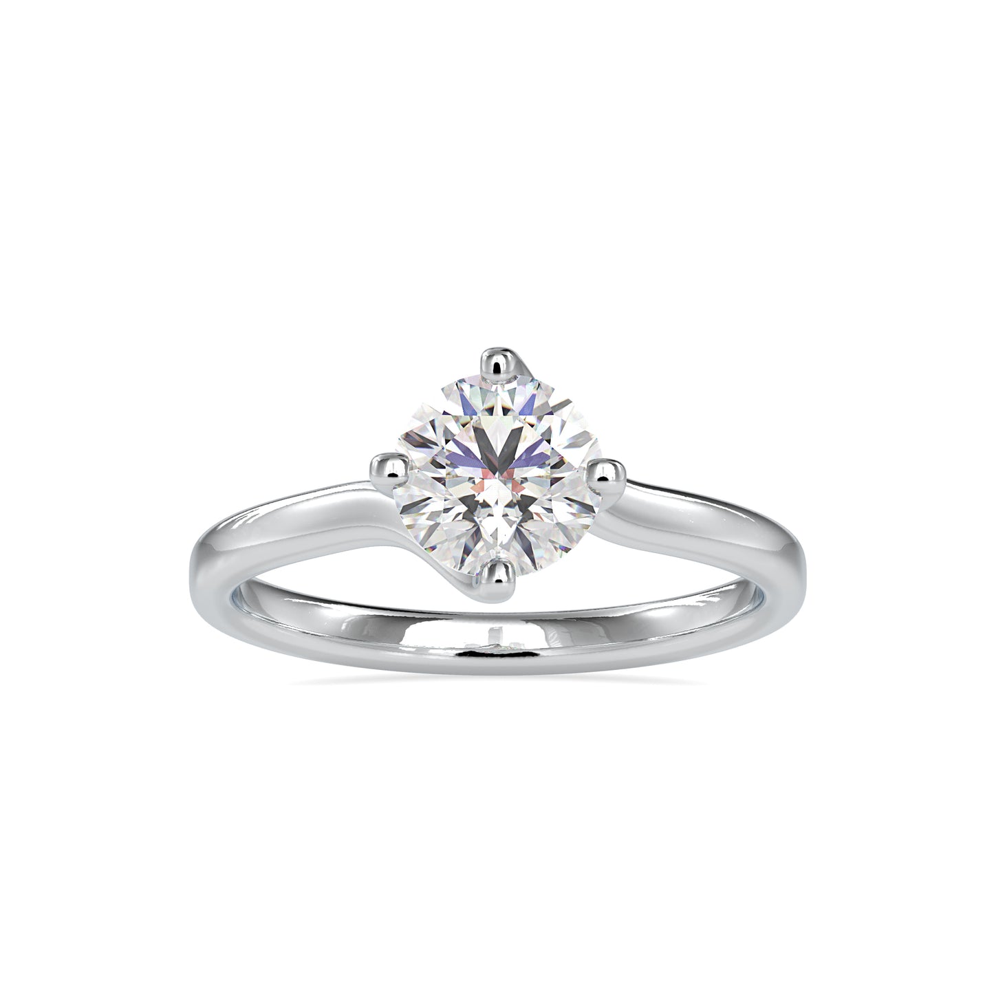 1.16 CTTW  LABGROWN Diamond , VVS Clarity , E-F Color , 925 Silver Diamond Ring with IGI Certification