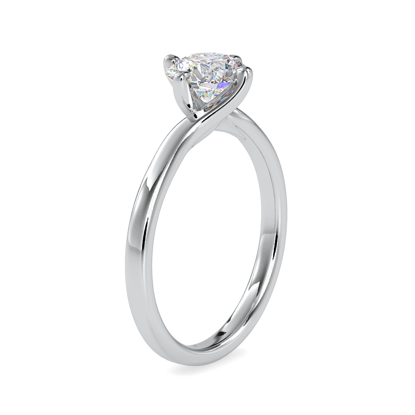 1.16 CTTW  LABGROWN Diamond , VVS Clarity , E-F Color , 925 Silver Diamond Ring with IGI Certification