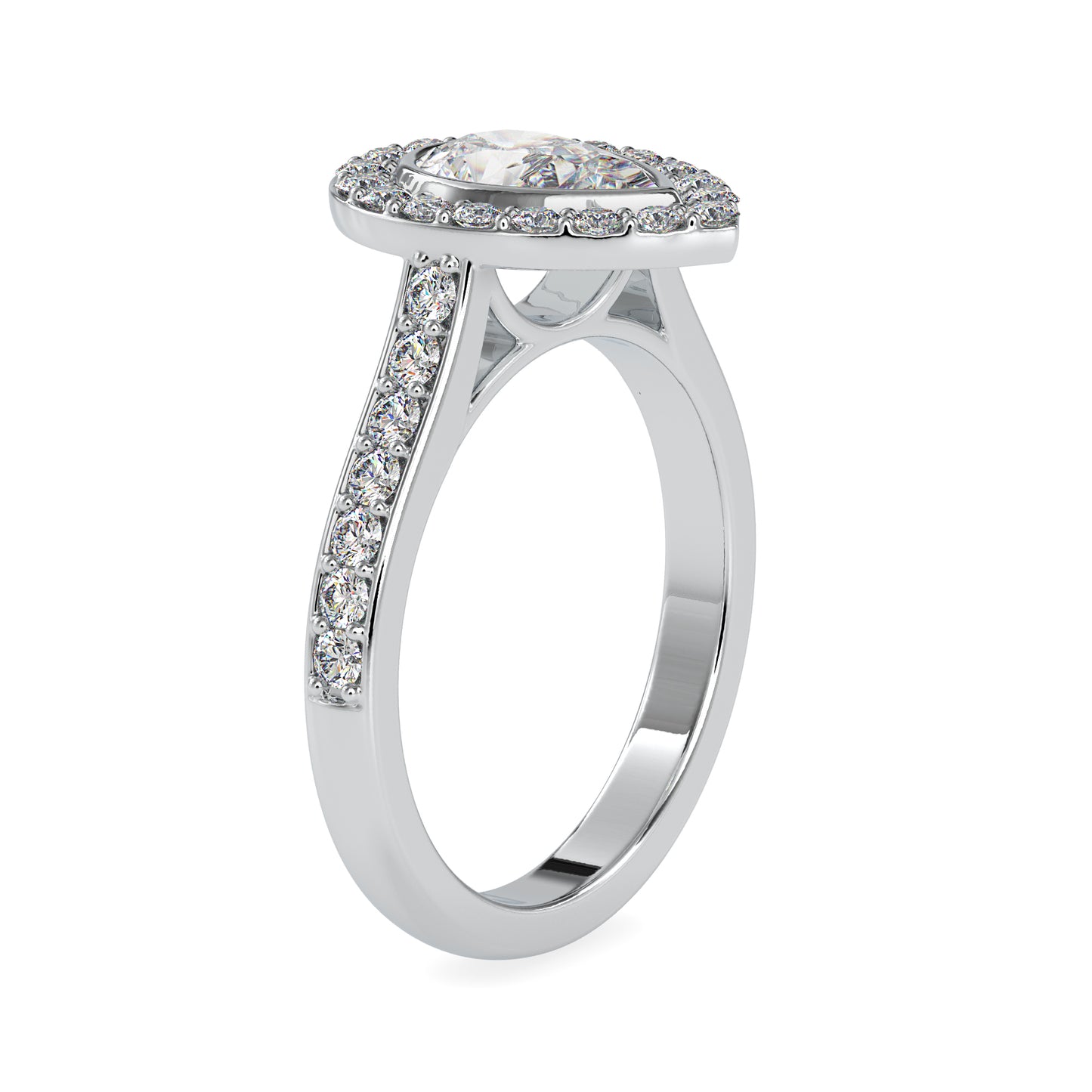 1.54 CTTW  LABGROWN Diamond , VVS Clarity , E-F Color , 925 Silver Diamond Ring with IGI Certification