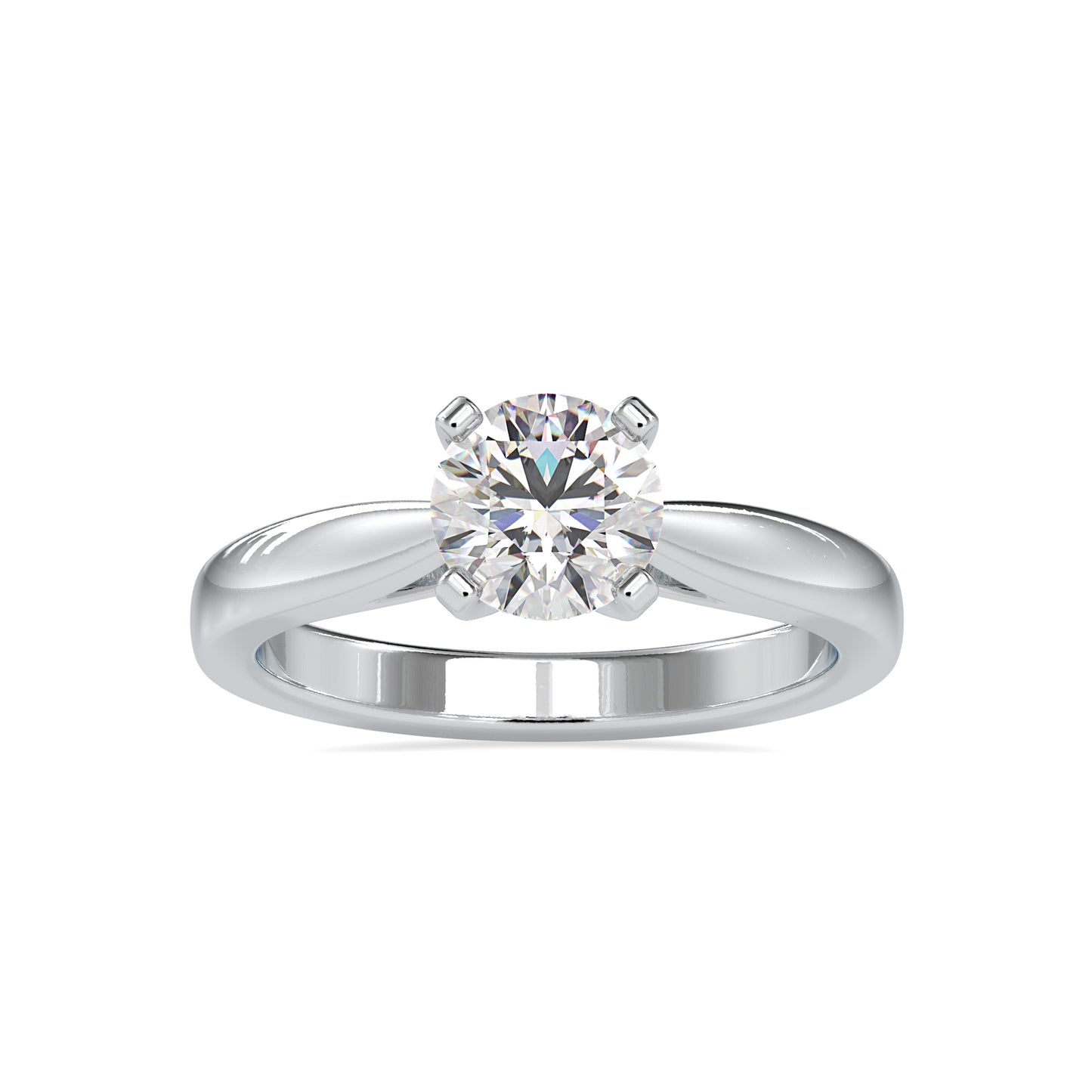 1.14 CTTW  LABGROWN Diamond , VVS Clarity , E-F Color , 925 Silver Diamond Ring with IGI Certification