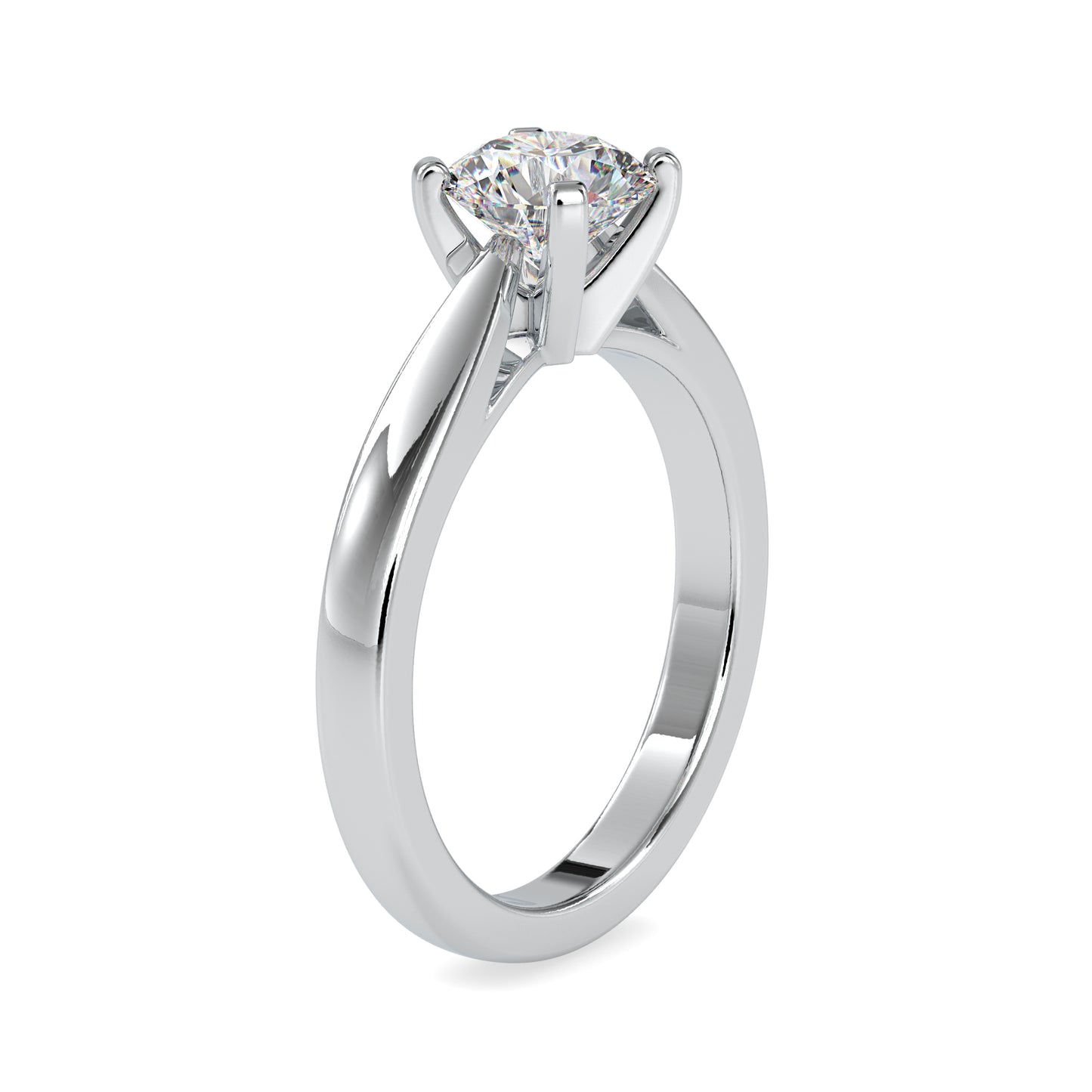 1.14 CTTW  LABGROWN Diamond , VVS Clarity , E-F Color , 925 Silver Diamond Ring with IGI Certification