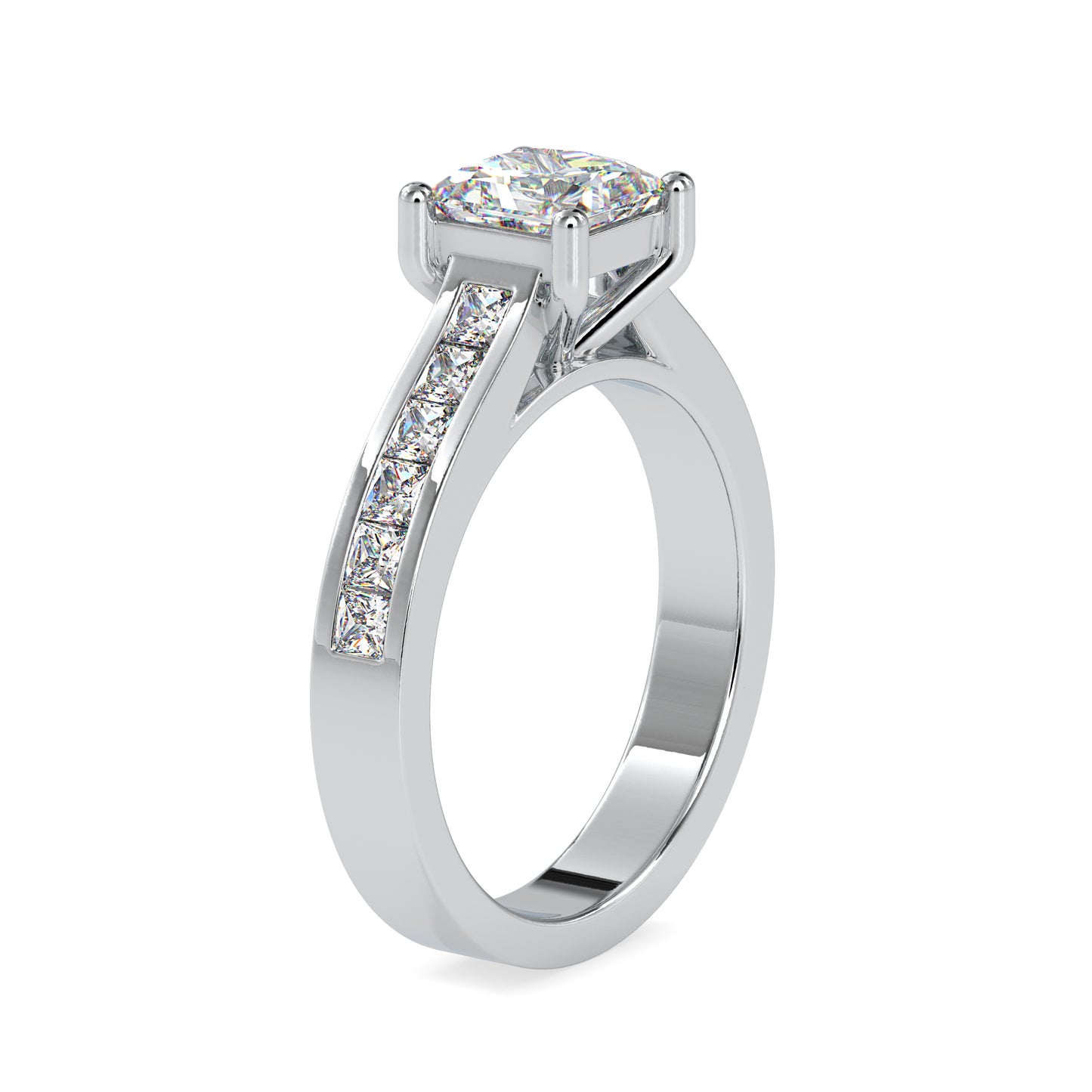 2.05 CTTW  LABGROWN Diamond , VVS Clarity , E-F Color , 925 Silver Diamond Ring with IGI Certification