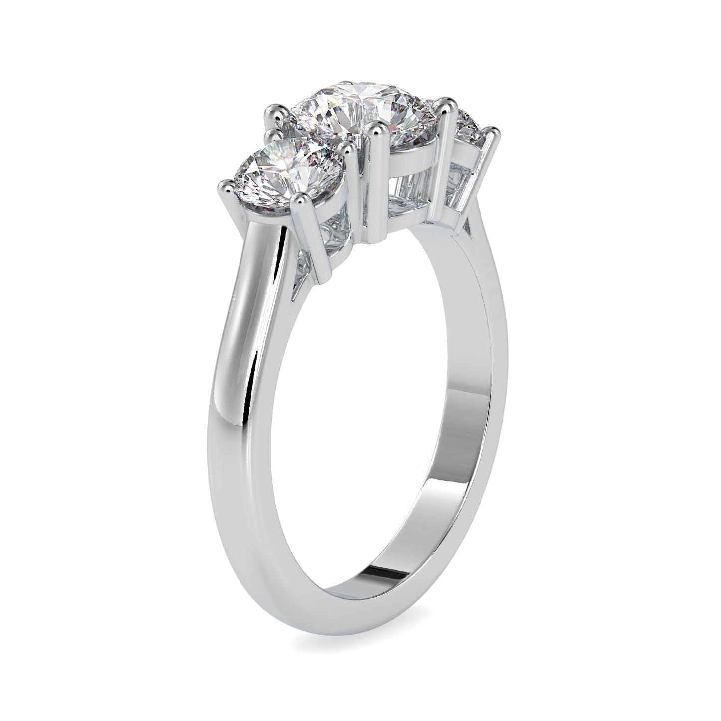 2.05 CTTW  LABGROWN Diamond , VVS Clarity , E-F Color , 925 Silver Diamond Ring with IGI Certification