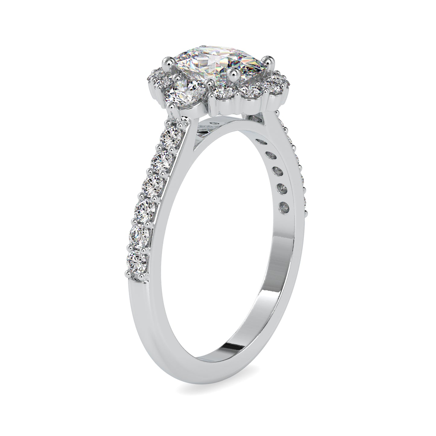 1.72 CTTW  LABGROWN Diamond , VVS Clarity , E-F Color , 925 Silver Diamond Ring with IGI Certification