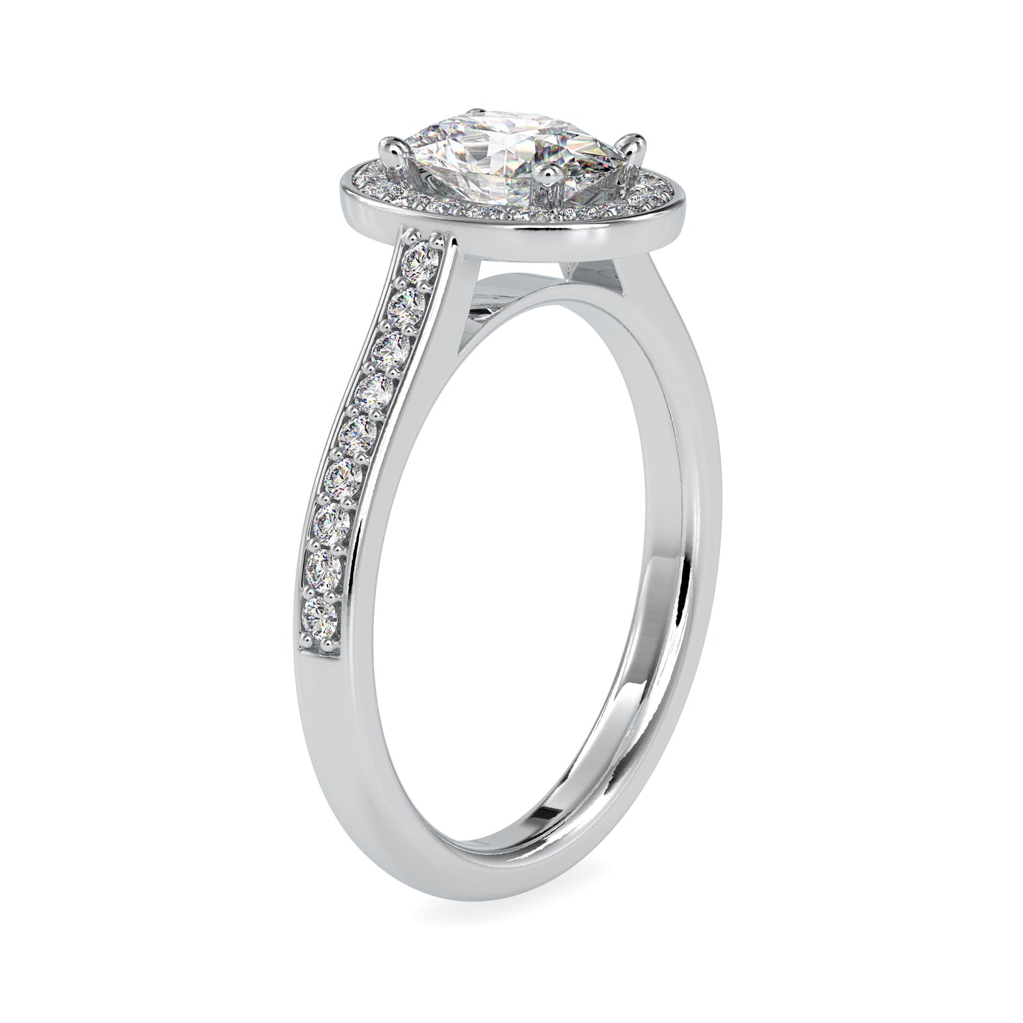 1.35 CTTW  LABGROWN Diamond , VVS Clarity , E-F Color , 925 Silver Diamond Ring with IGI Certification