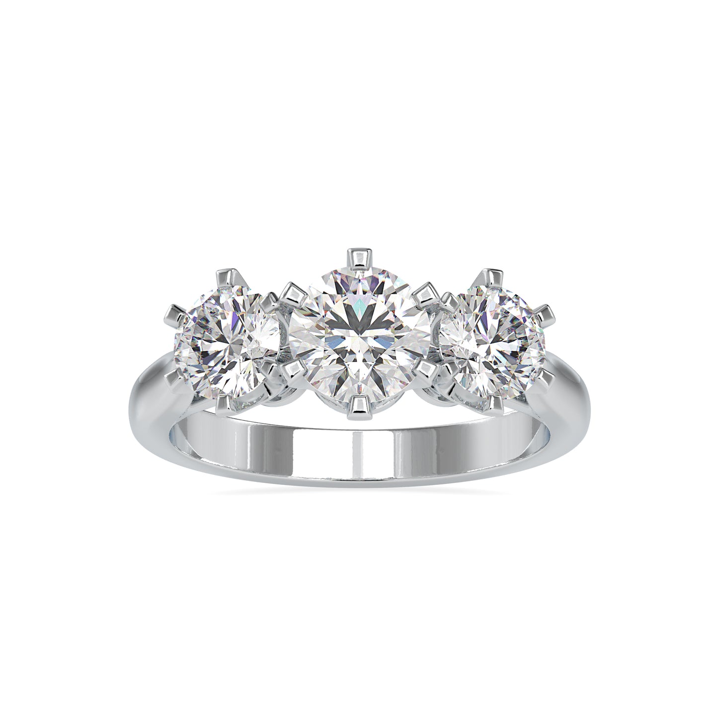 1.95 CTTW  LABGROWN Diamond , VVS Clarity , E-F Color , 925 Silver Diamond Ring with IGI Certification