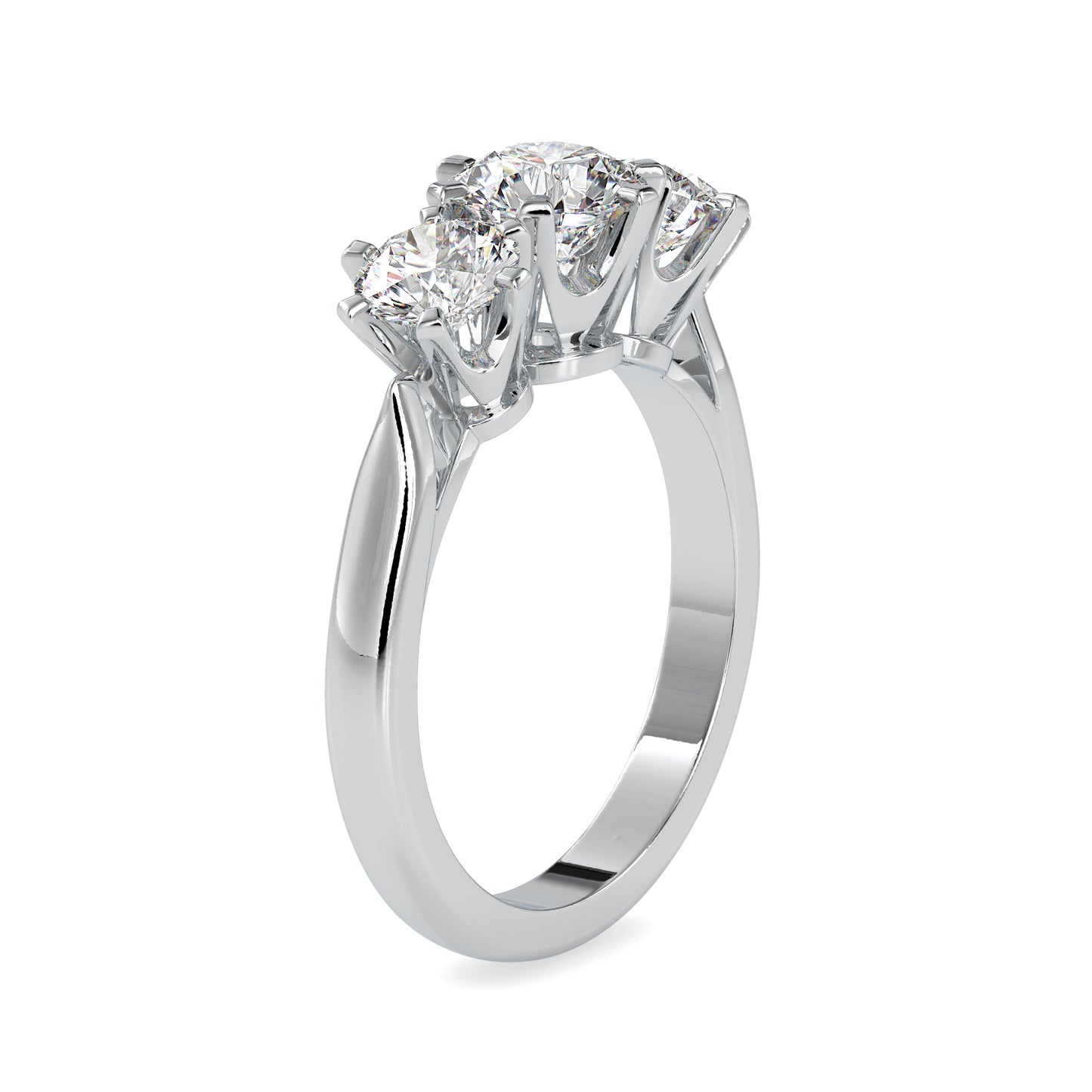 1.95 CTTW  LABGROWN Diamond , VVS Clarity , E-F Color , 925 Silver Diamond Ring with IGI Certification