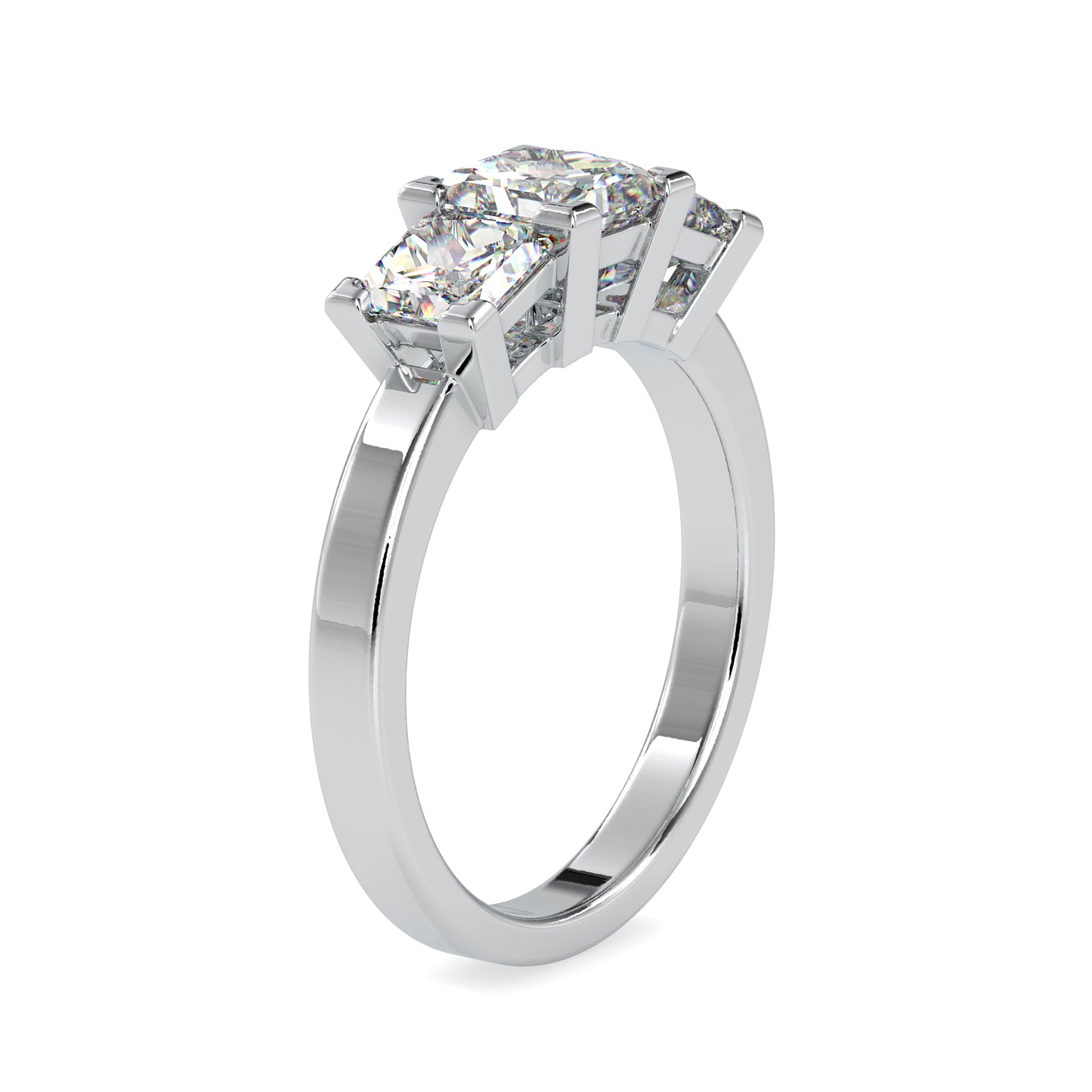 2.89 CTTW  LABGROWN Diamond , VVS Clarity , E-F Color , 925 Silver Diamond Ring with IGI Certification