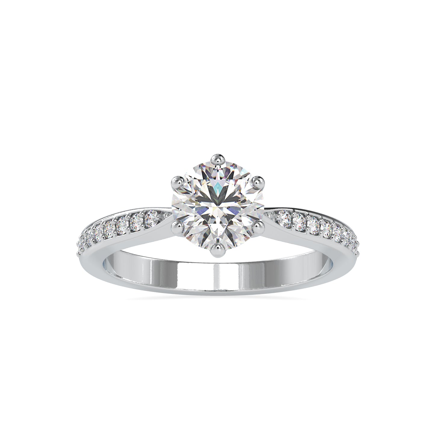 1.29 CTTW  LABGROWN Diamond , VVS Clarity , E-F Color , 925 Silver Diamond Ring with IGI Certification