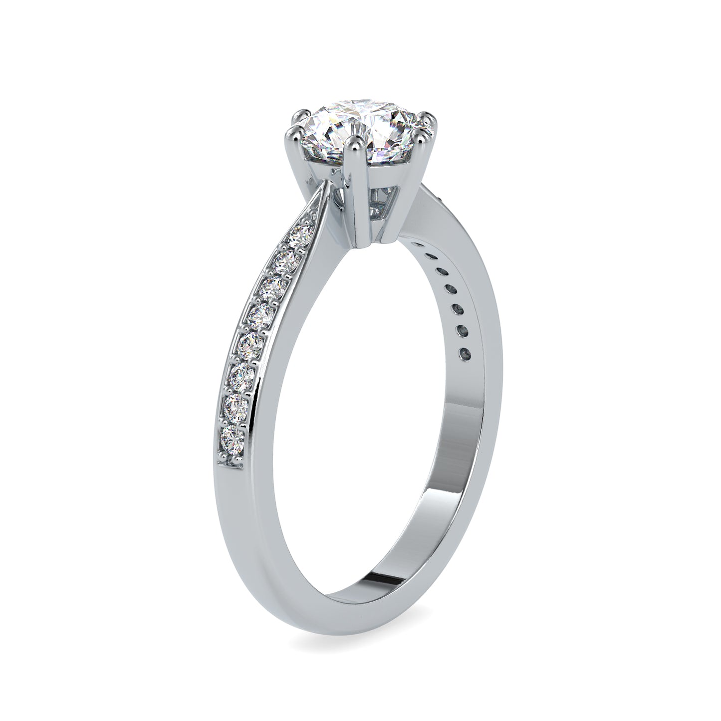 1.29 CTTW  LABGROWN Diamond , VVS Clarity , E-F Color , 925 Silver Diamond Ring with IGI Certification